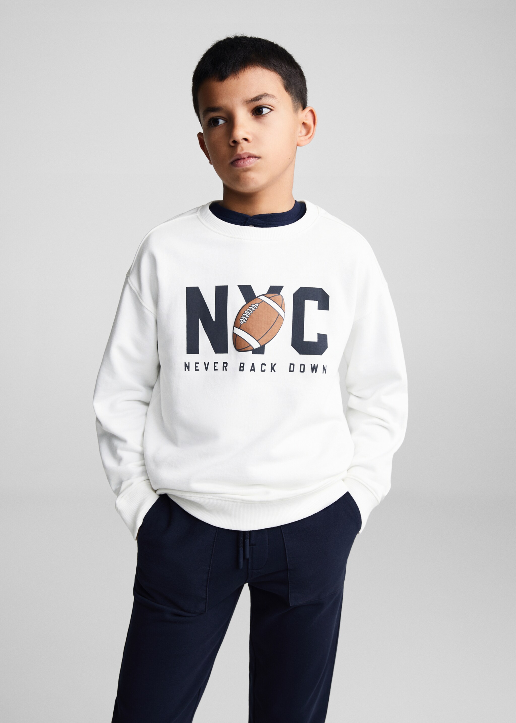 Printed message sweatshirt - Medium plane