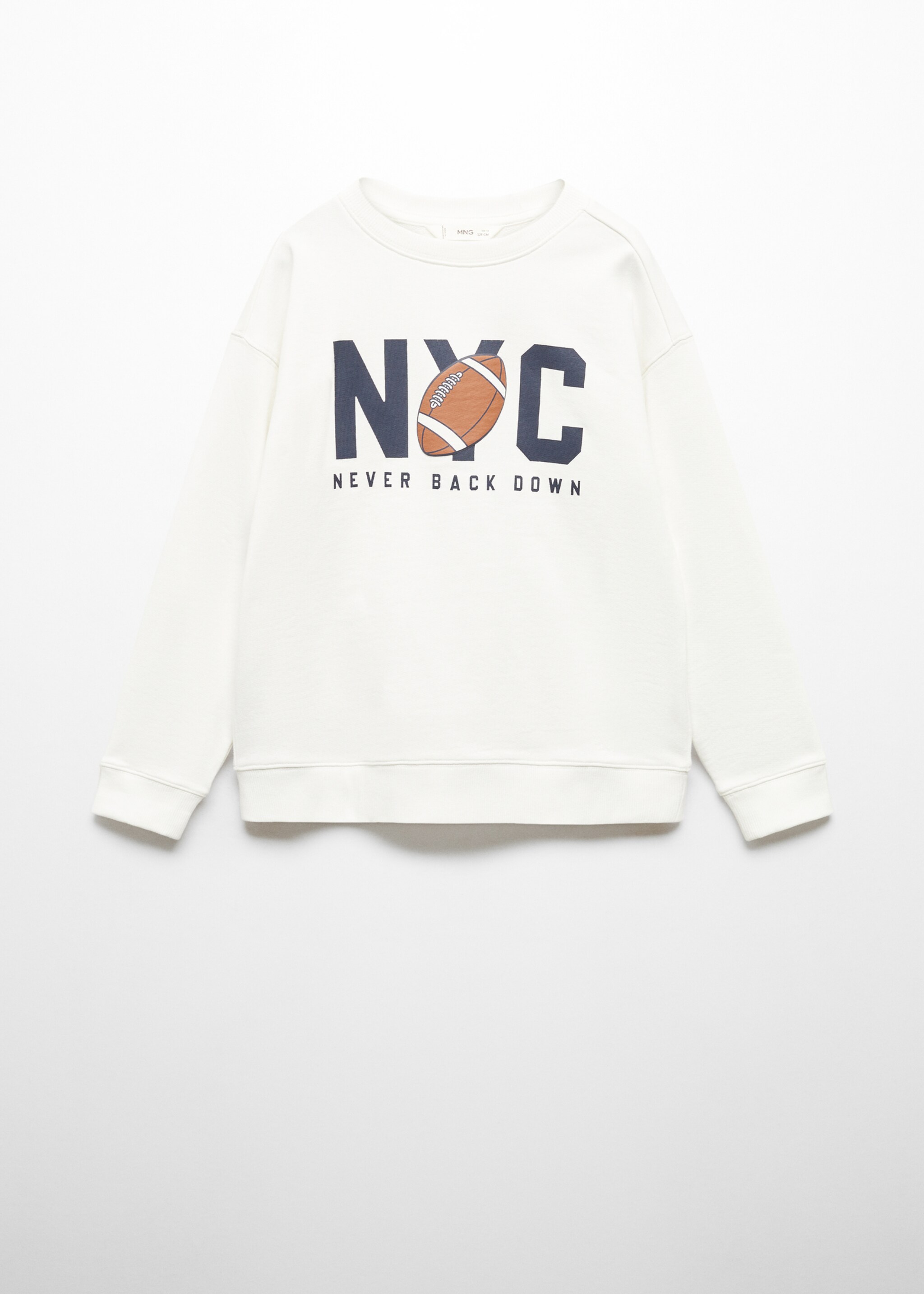 Printed message sweatshirt - Article without model