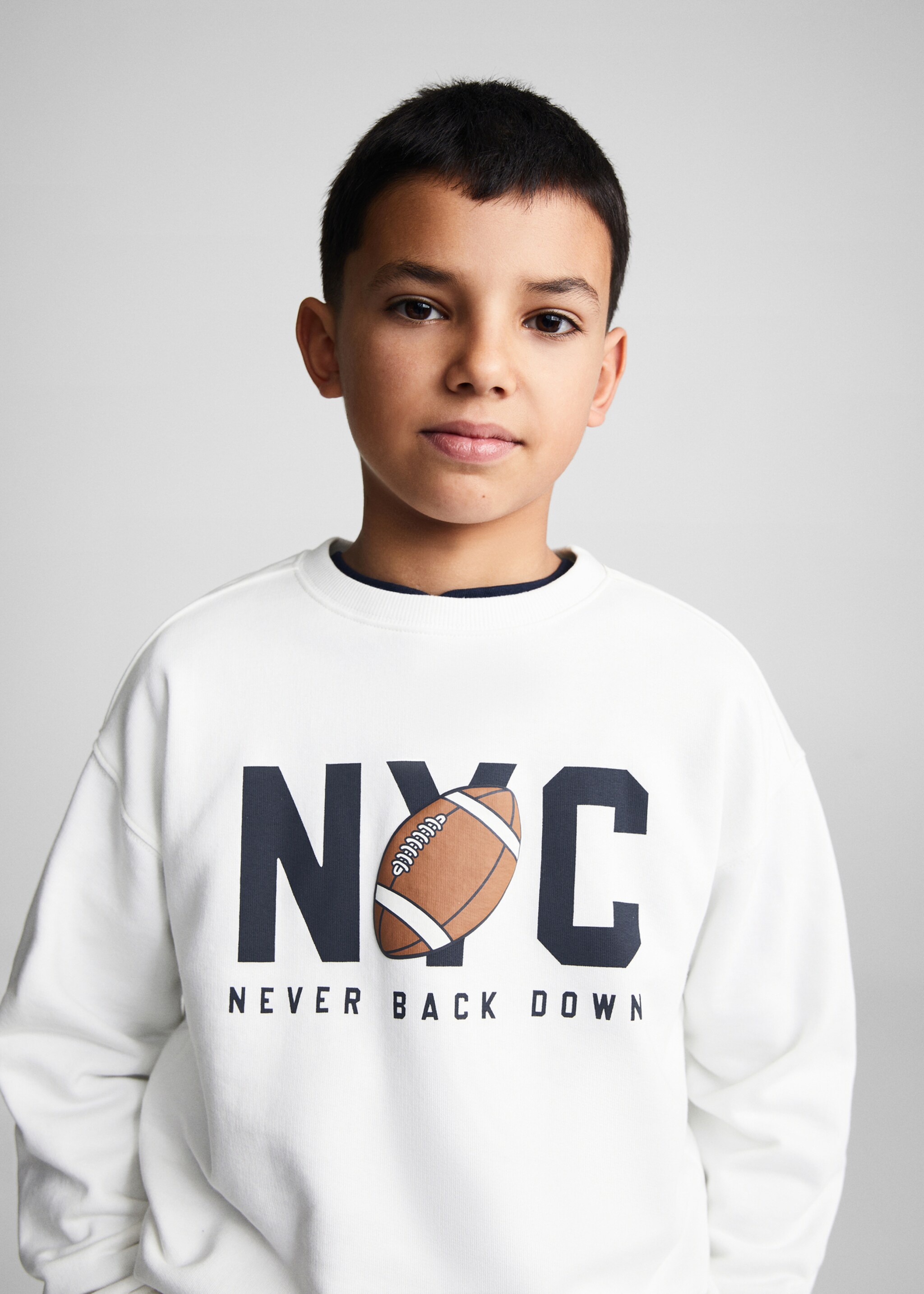 Printed message sweatshirt - Details of the article 1