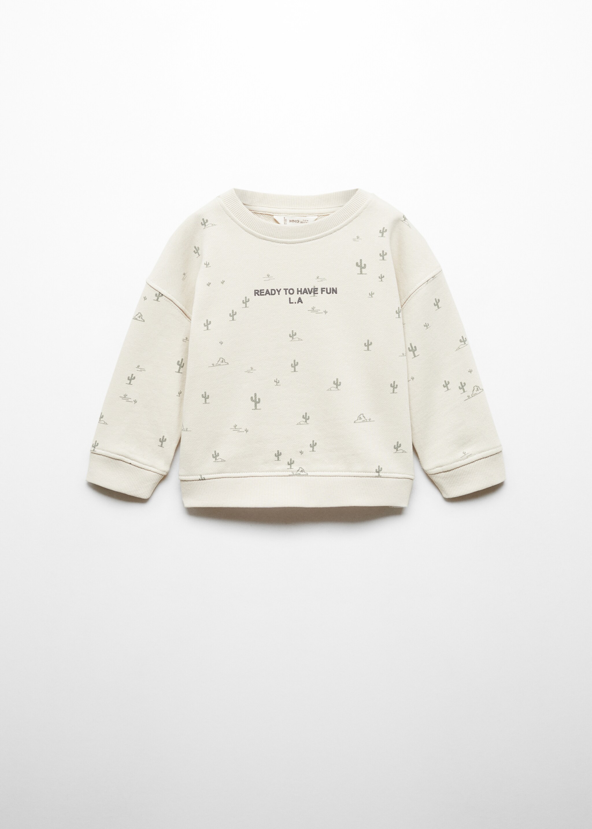 Sweatshirt met bedrukte boodschap - Artikel zonder model