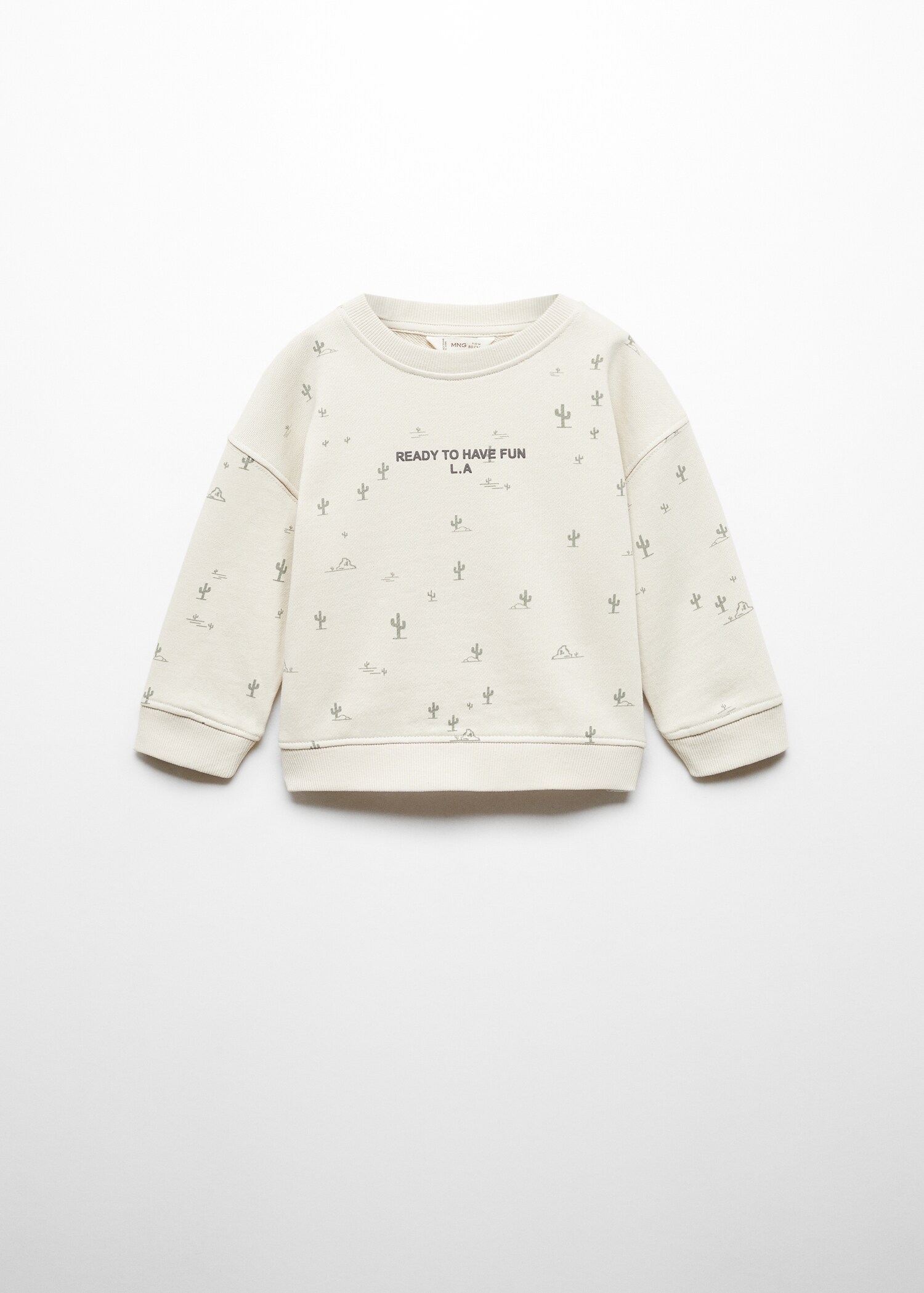 Sweatshirt met bedrukte boodschap - Artikel zonder model