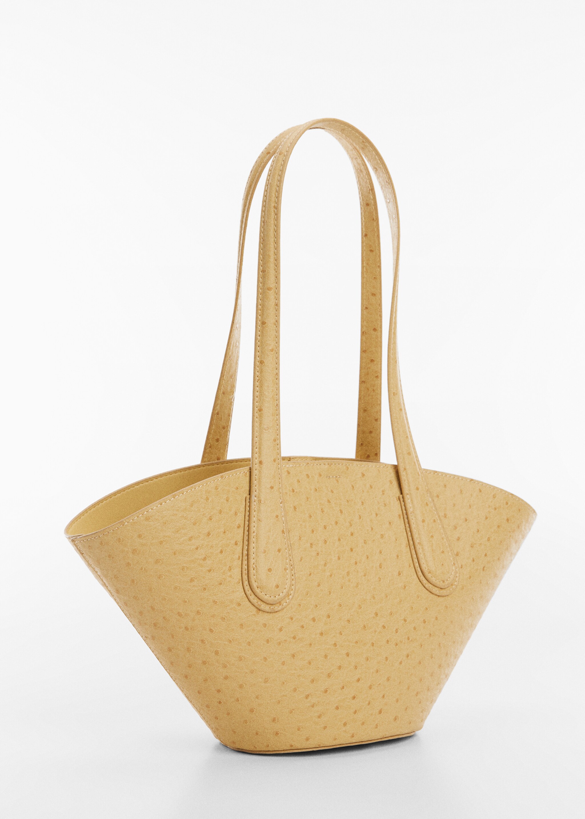 Bolso shopper efecto piel - Plano medio, Vainilla. Ref: 67014477-00.