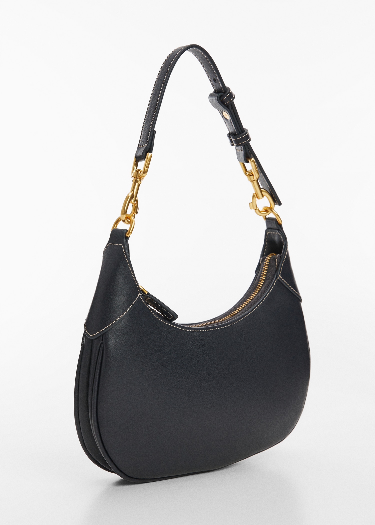 Shoulder Bag Mango Tasche Schwarz Gold Mango Outlet Handtasche