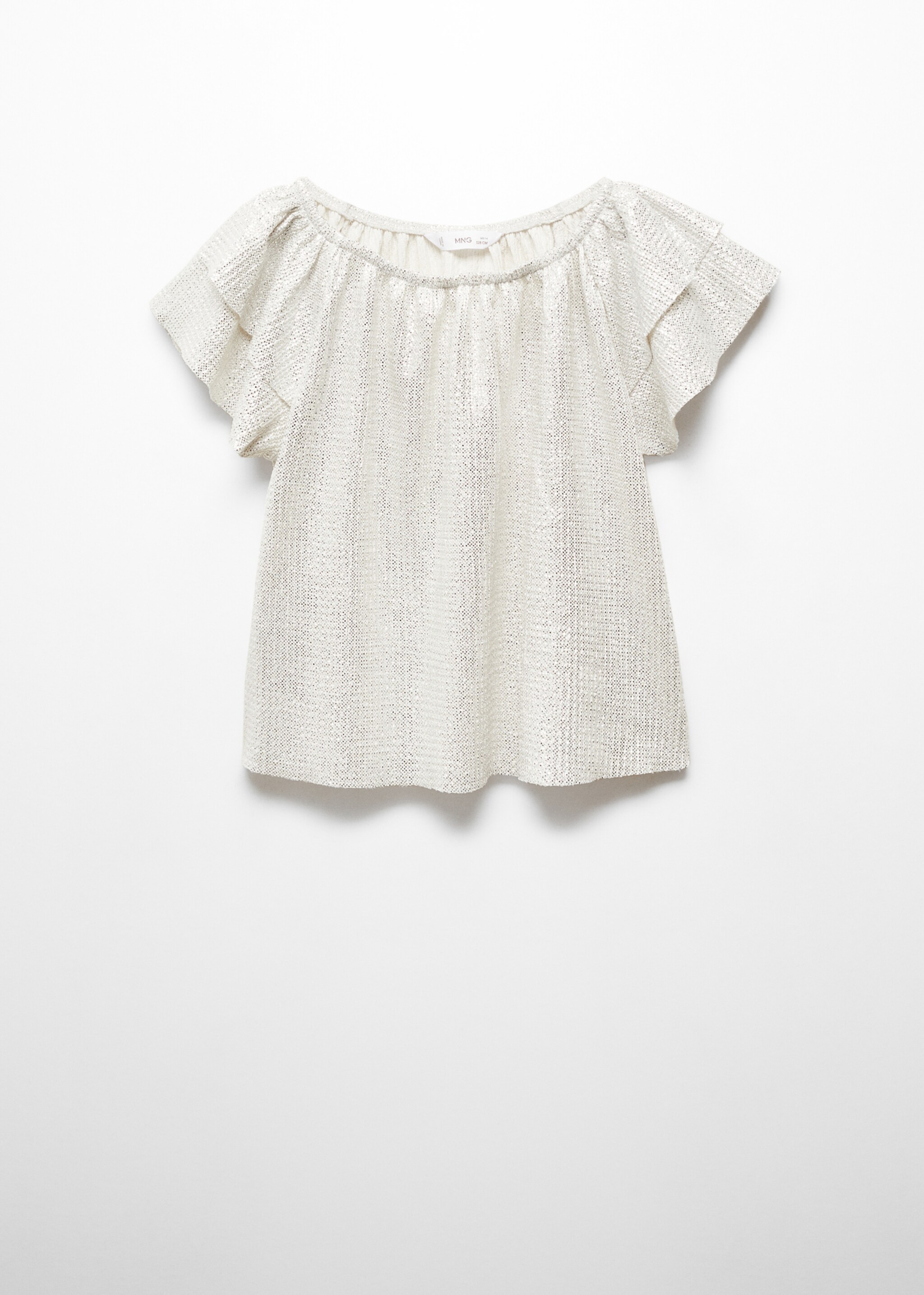 Shiny textured t-shirt - Article without model