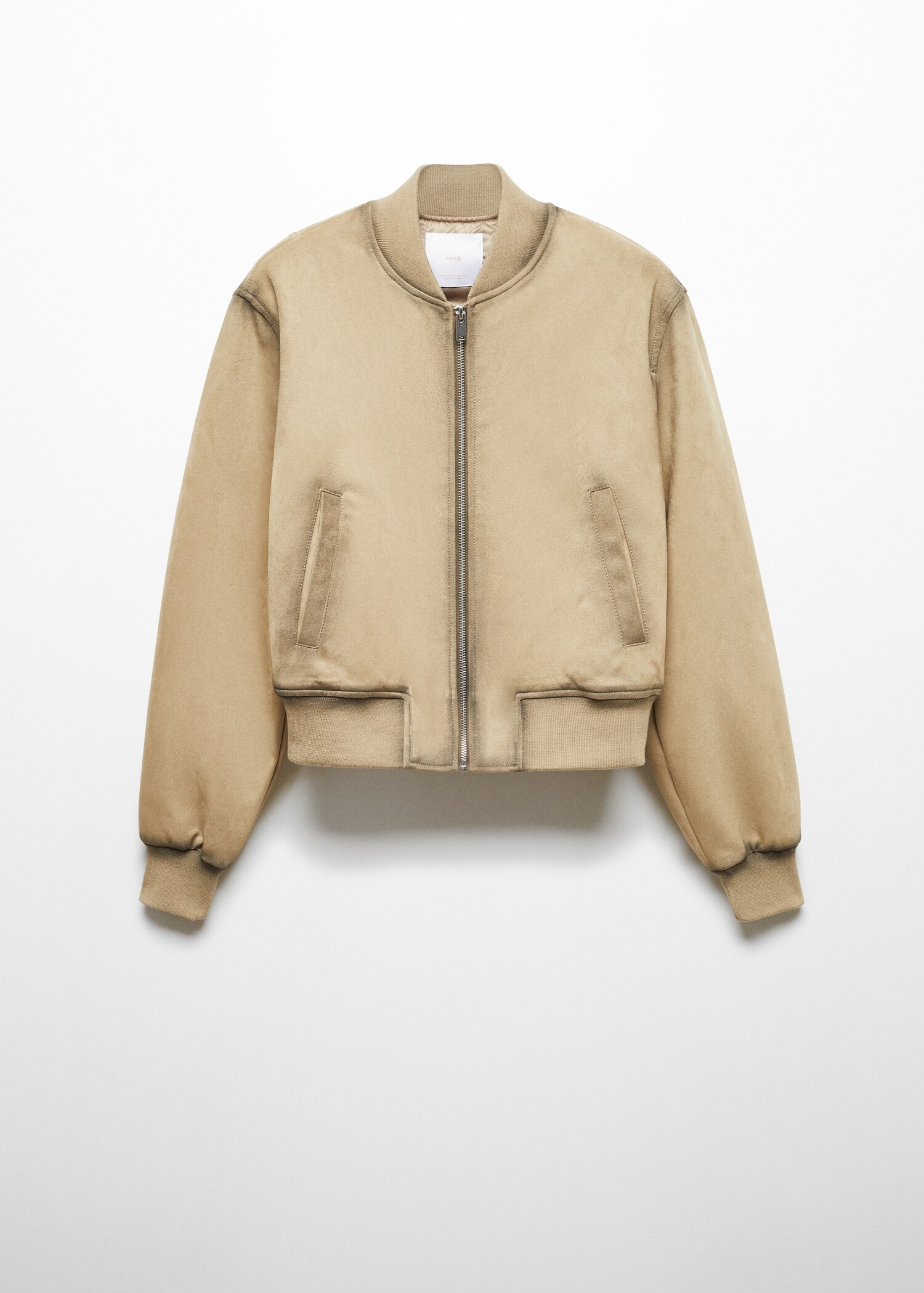 Bunda bomber z imitace kůže s efektem opotřebení - Zboží bez modelu