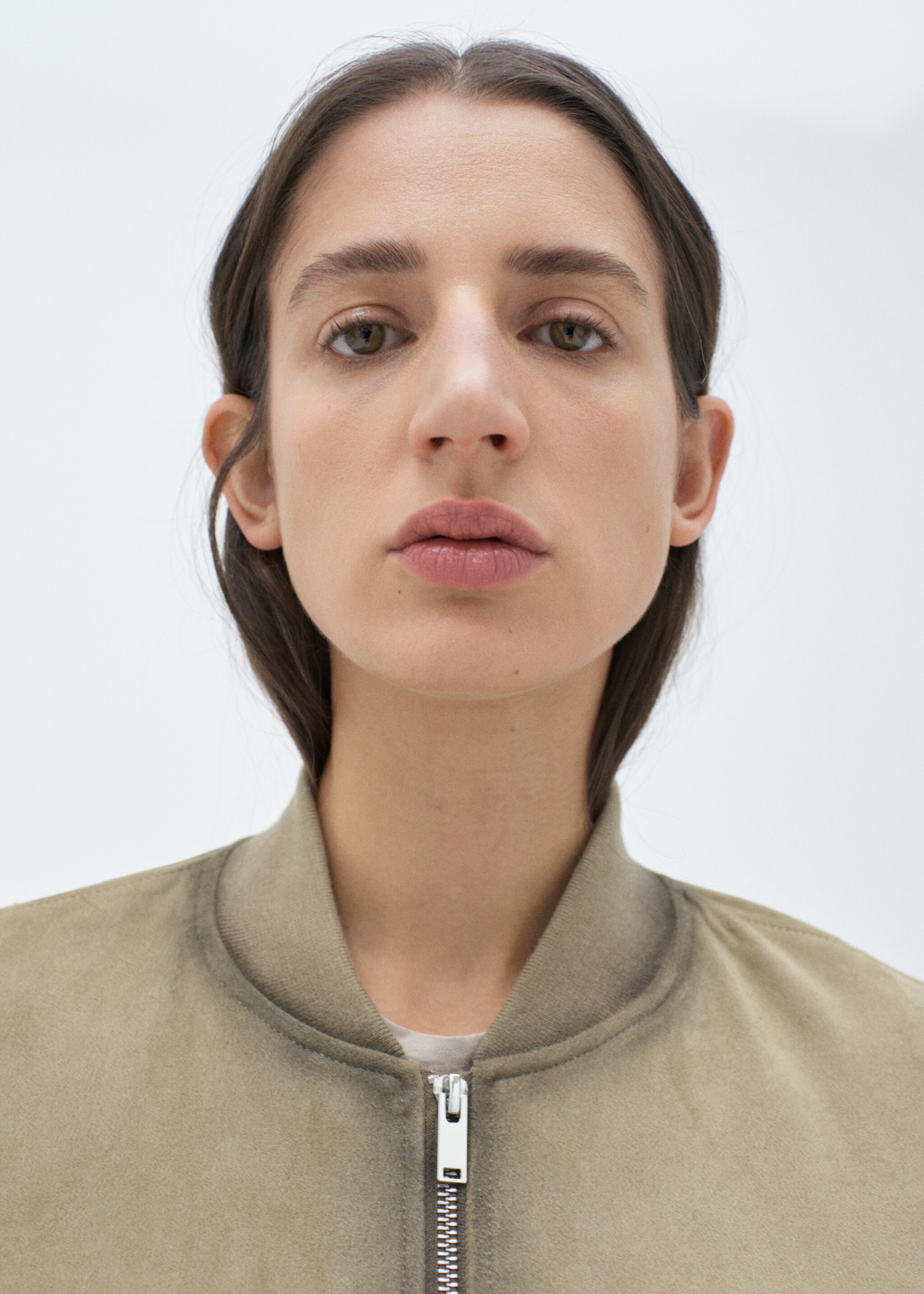 Veste bomber simili-cuir effet usé - Détail de l'article 7, Gris clair/pastel. Ref: 67014788-00.