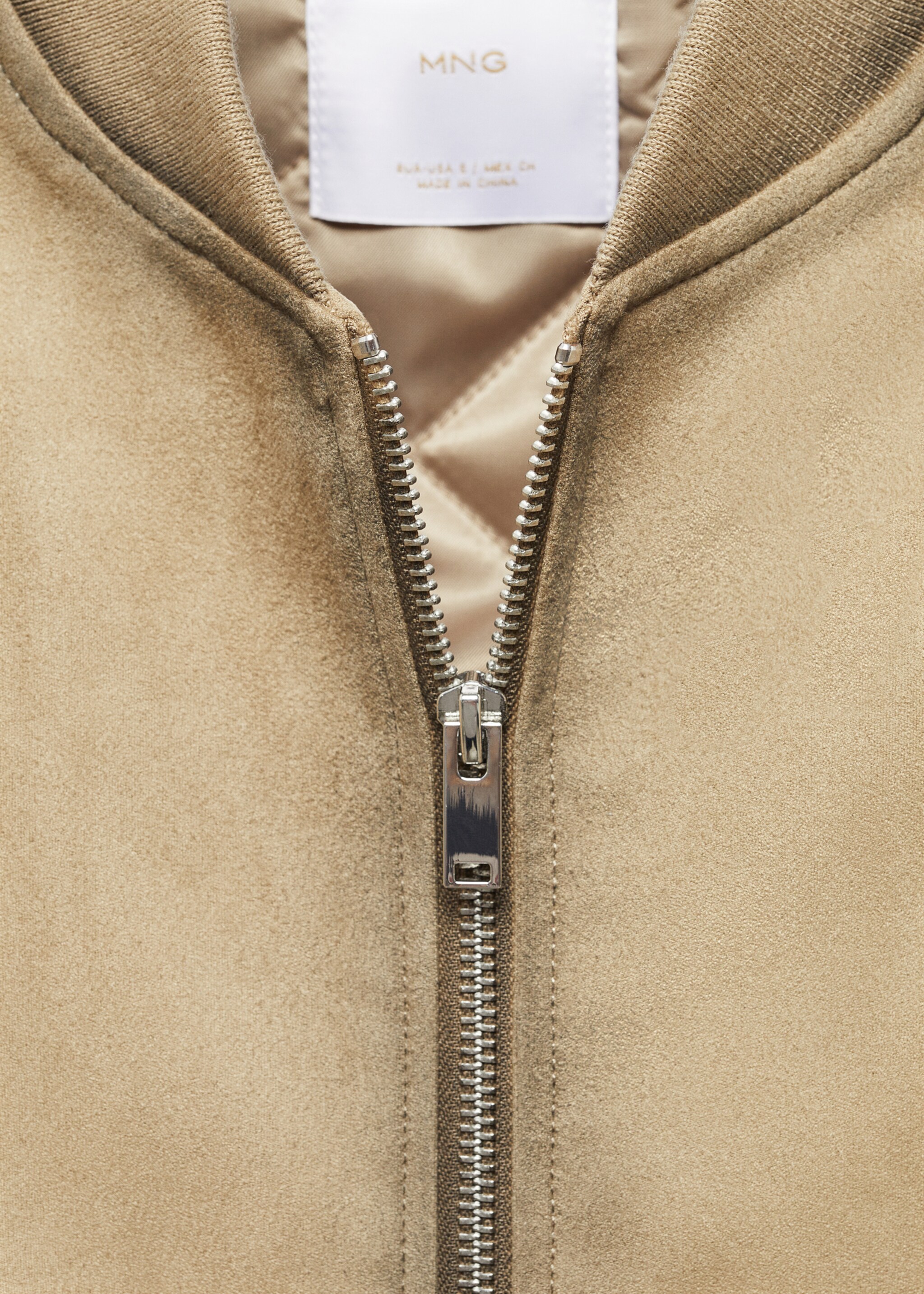 Veste bomber simili-cuir effet usé - Détail de l'article 8, Gris clair/pastel. Ref: 67014788-00.