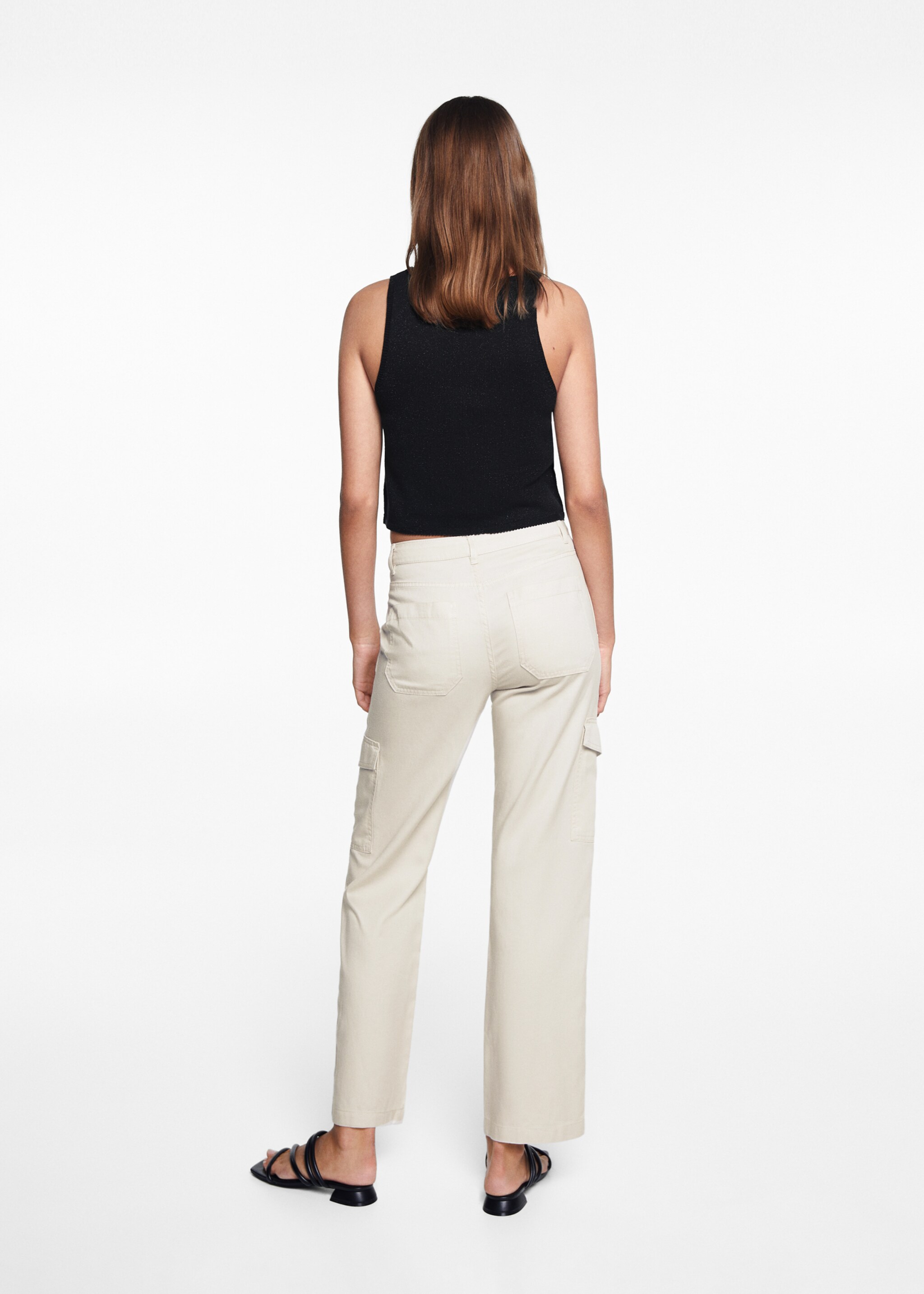 Straight cargo pants - Reverse of the article, Light/Pastel Grey. Ref: 67015147-00.