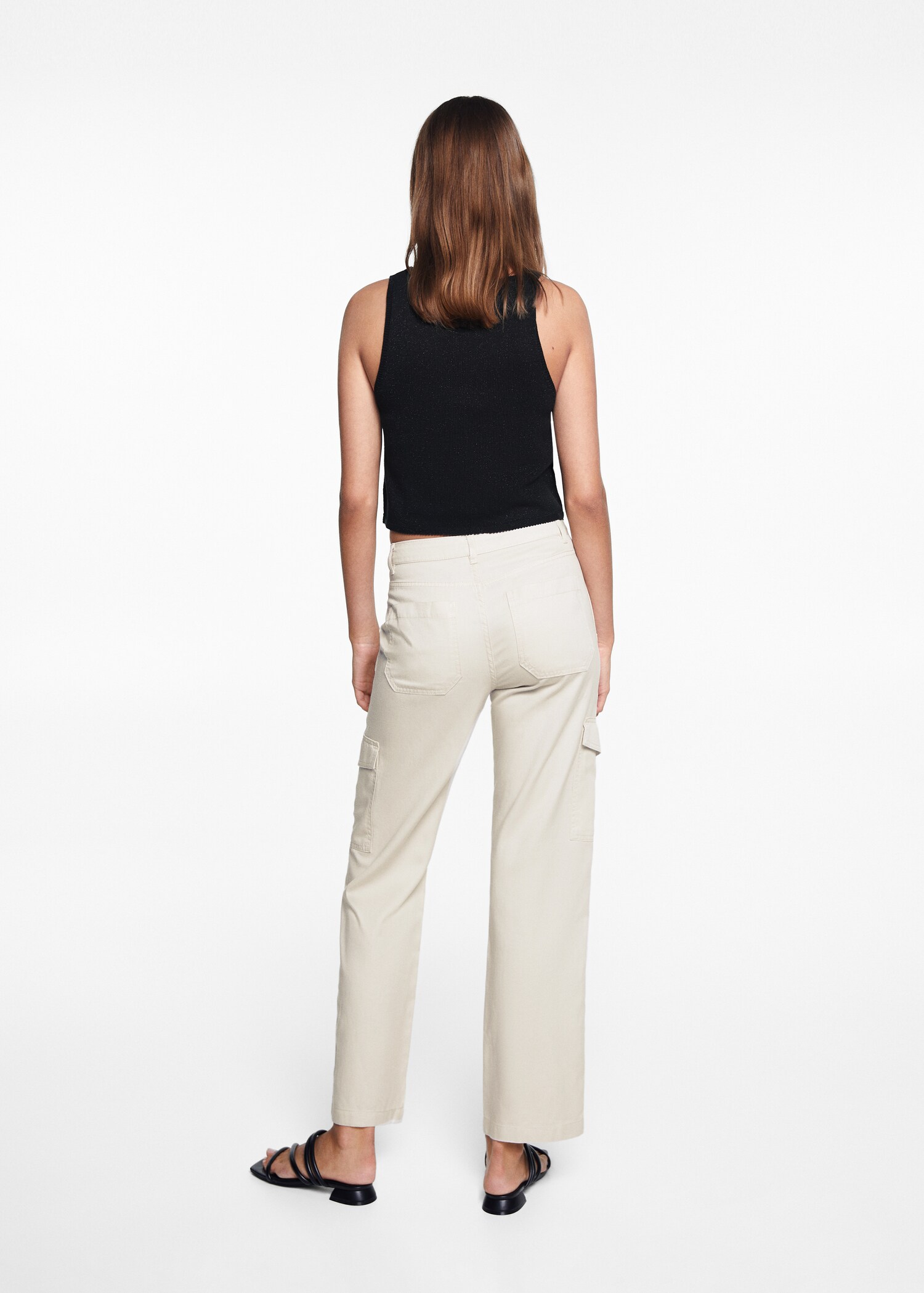 Straight cargo pants - Reverse of the article