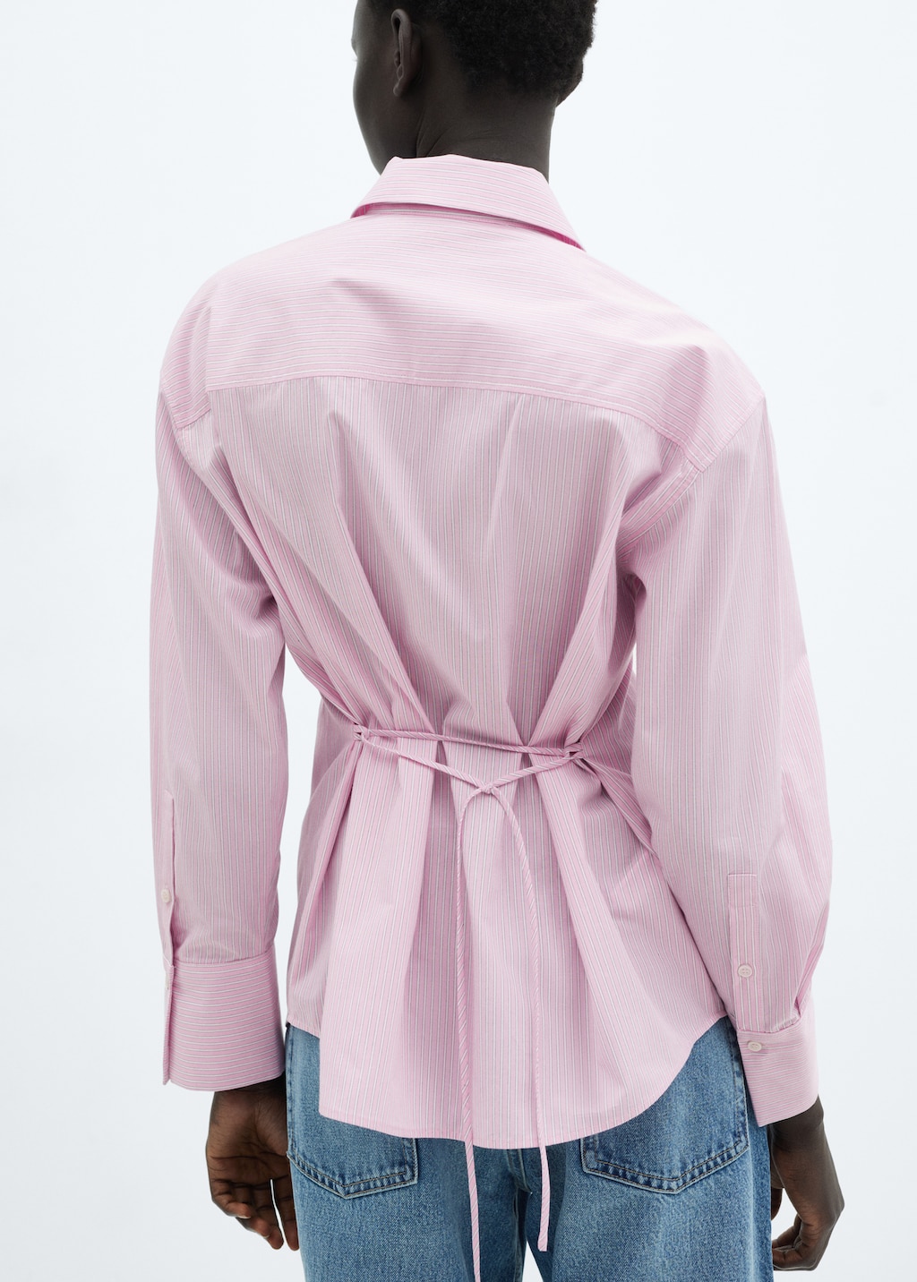 Striped bow blouse - Women | MANGO OUTLET USA
