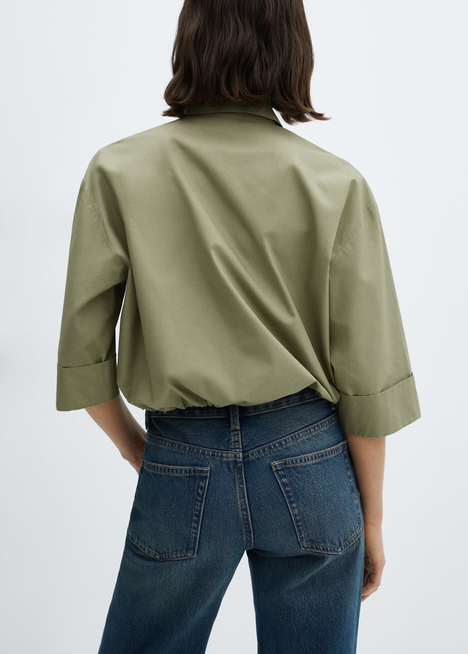 Adjustable hem cotton shirt - Reverse of the article