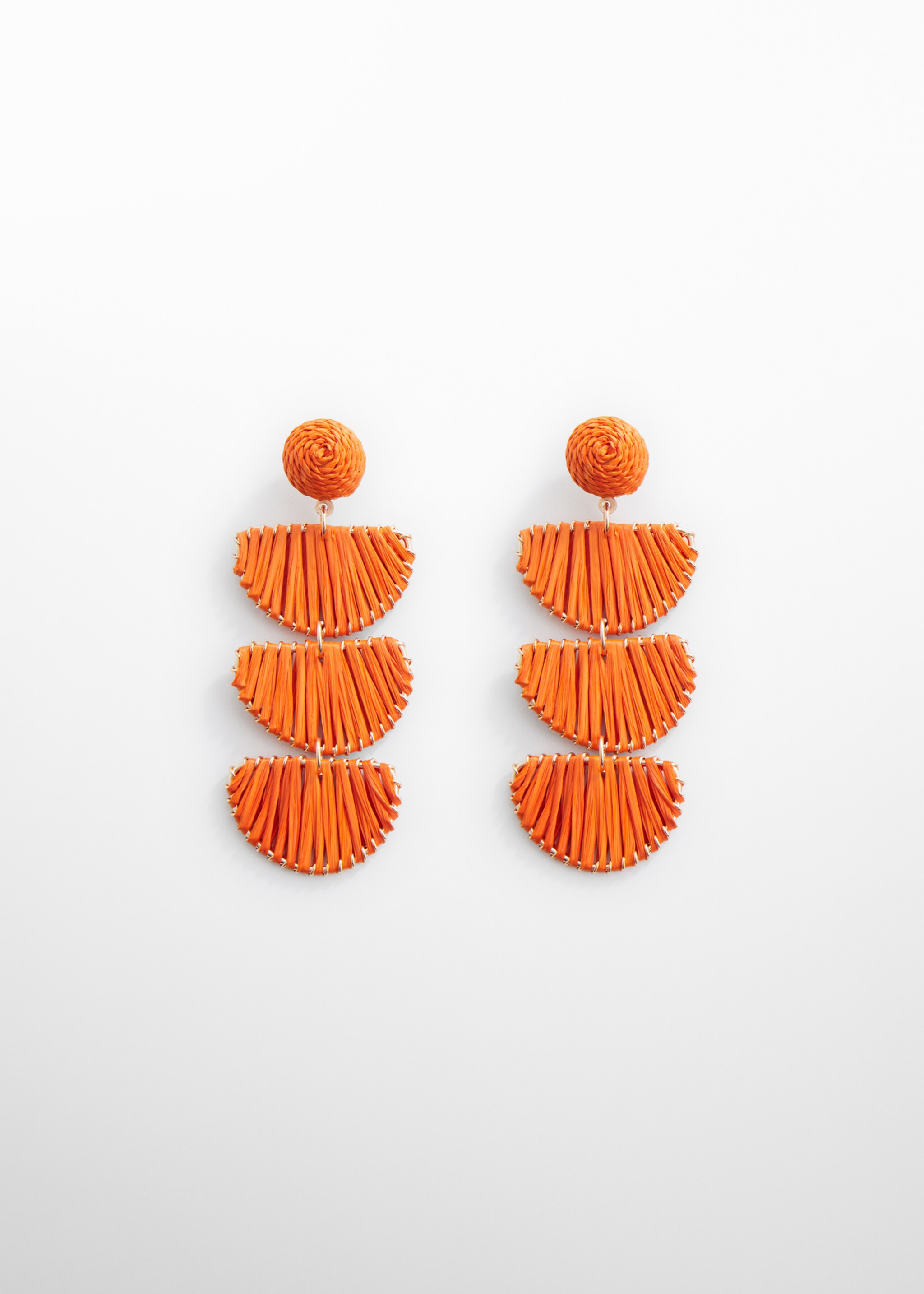 Long raffia earrings - Article without model