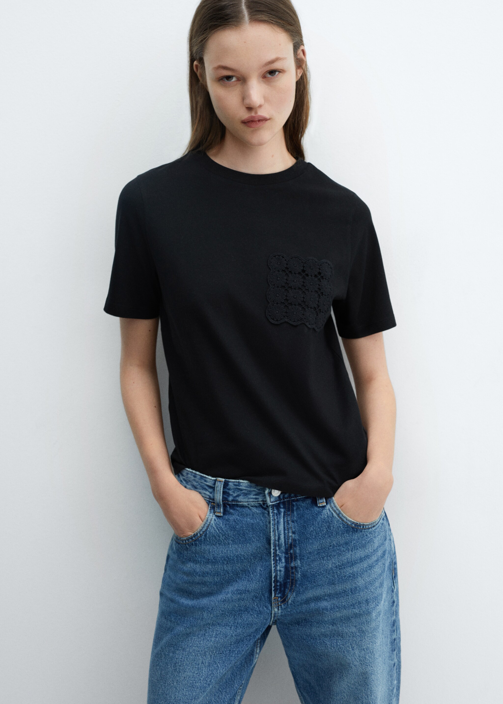 T-shirt poche crochet - Plan moyen
