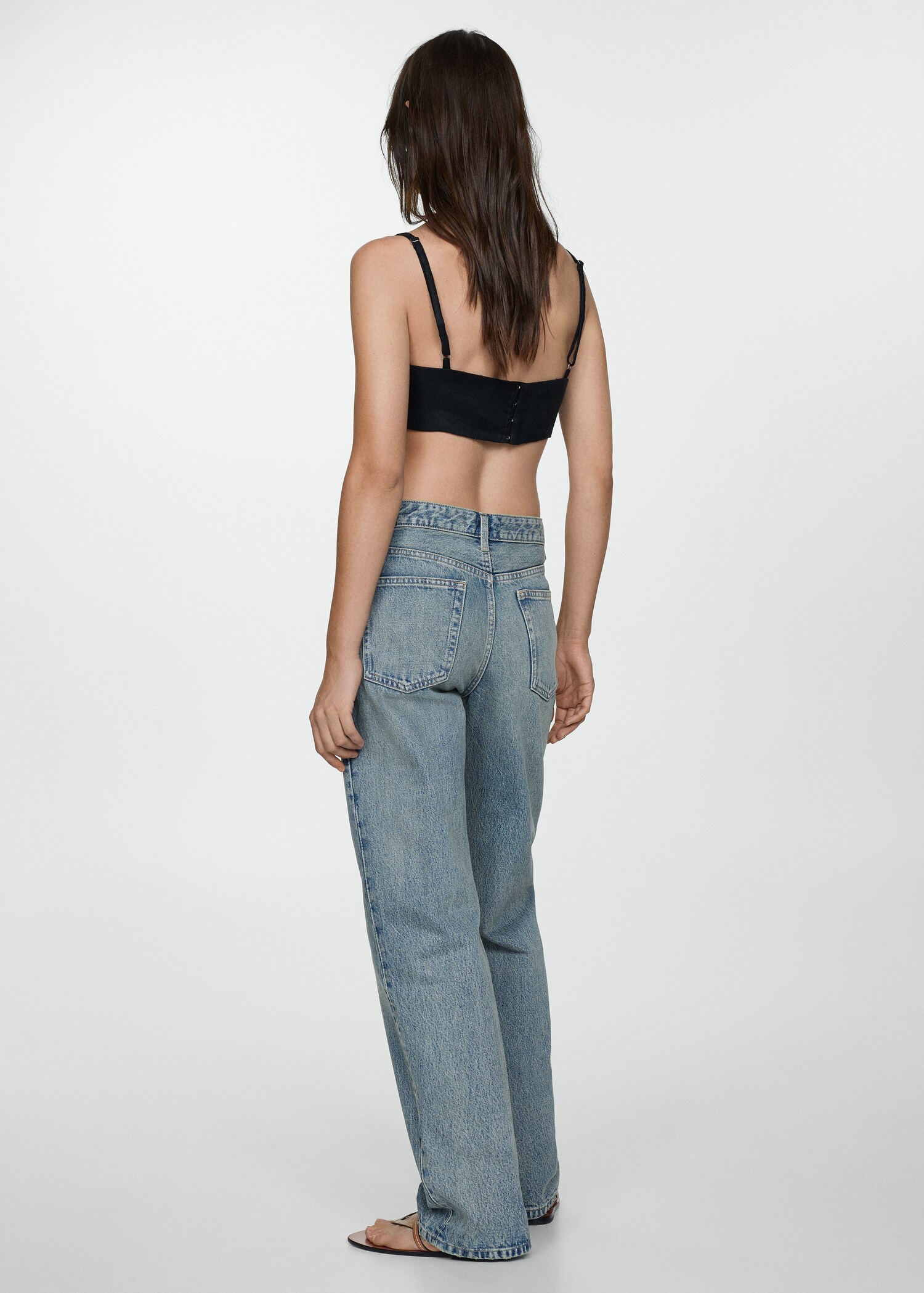Mid-rise straight jeans - Reverse of the article