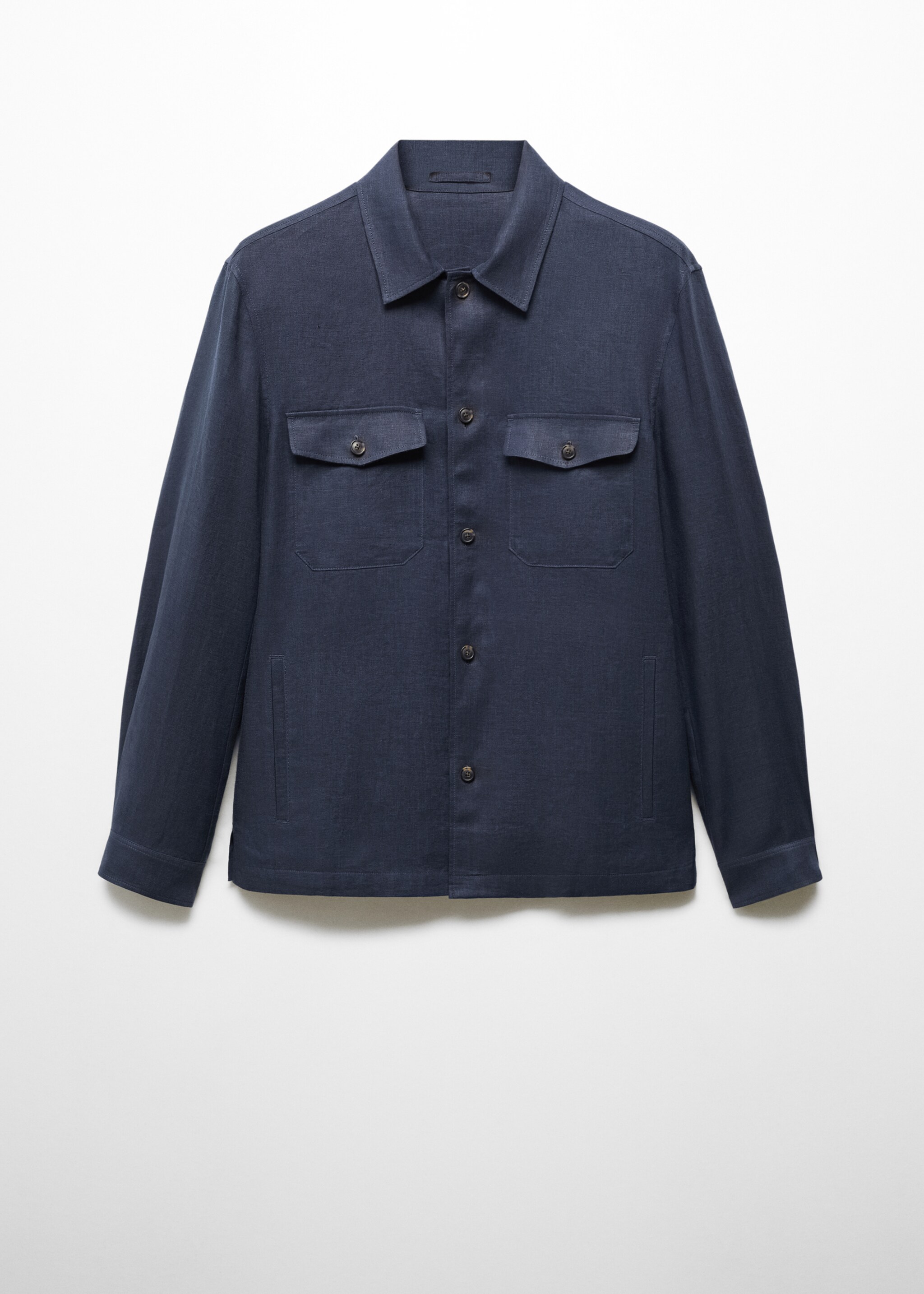 100% linen overshirt with pockets - Article without model