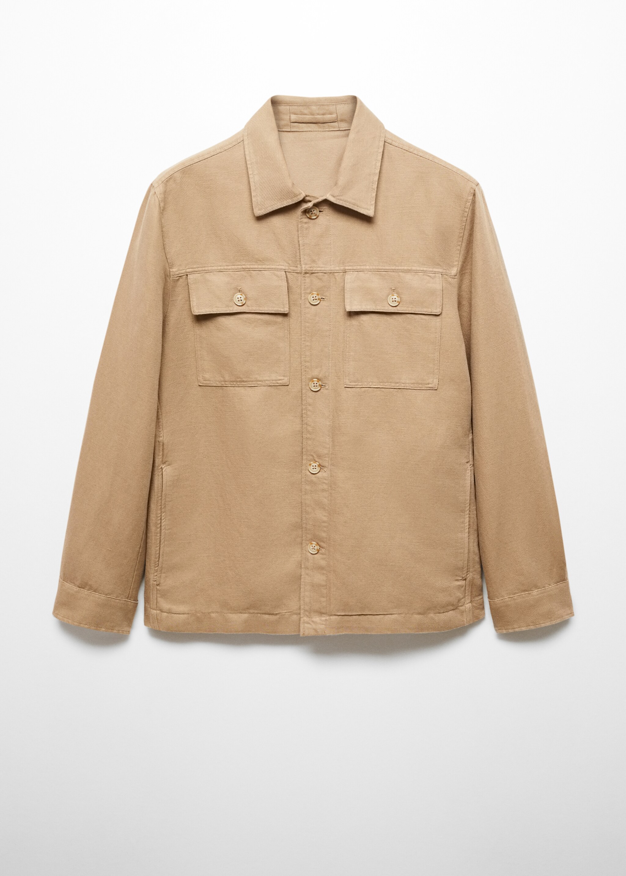 Linen cotton overshirt with pockets - Article without model