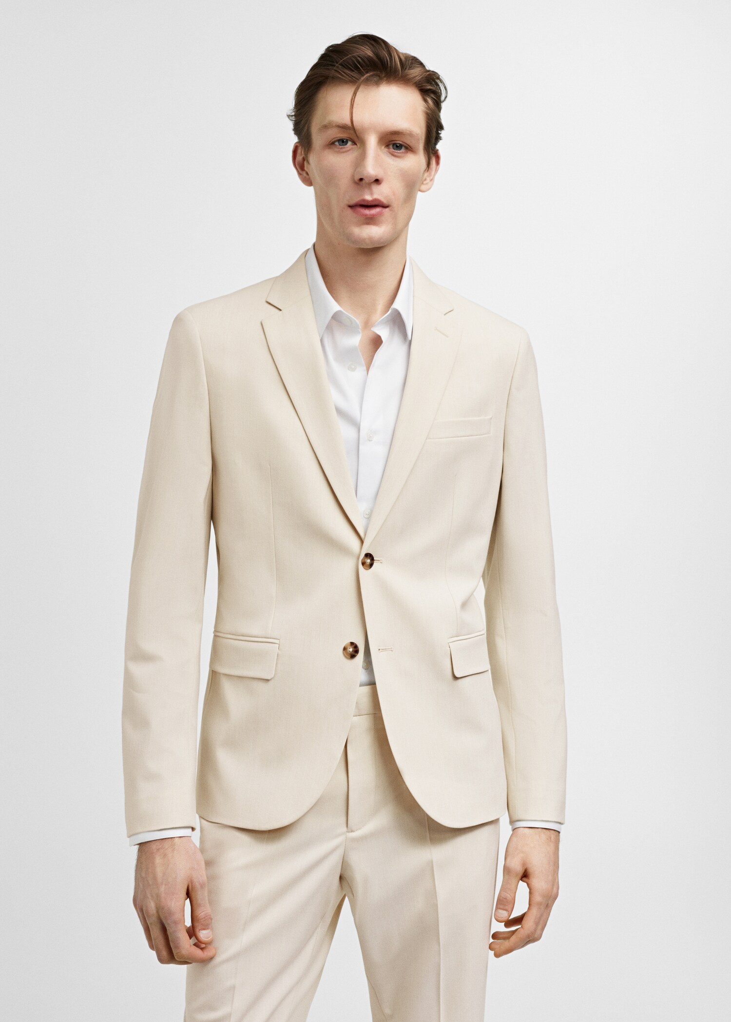 Super slim-fit suit jacket in stretch fabric - Medium plane