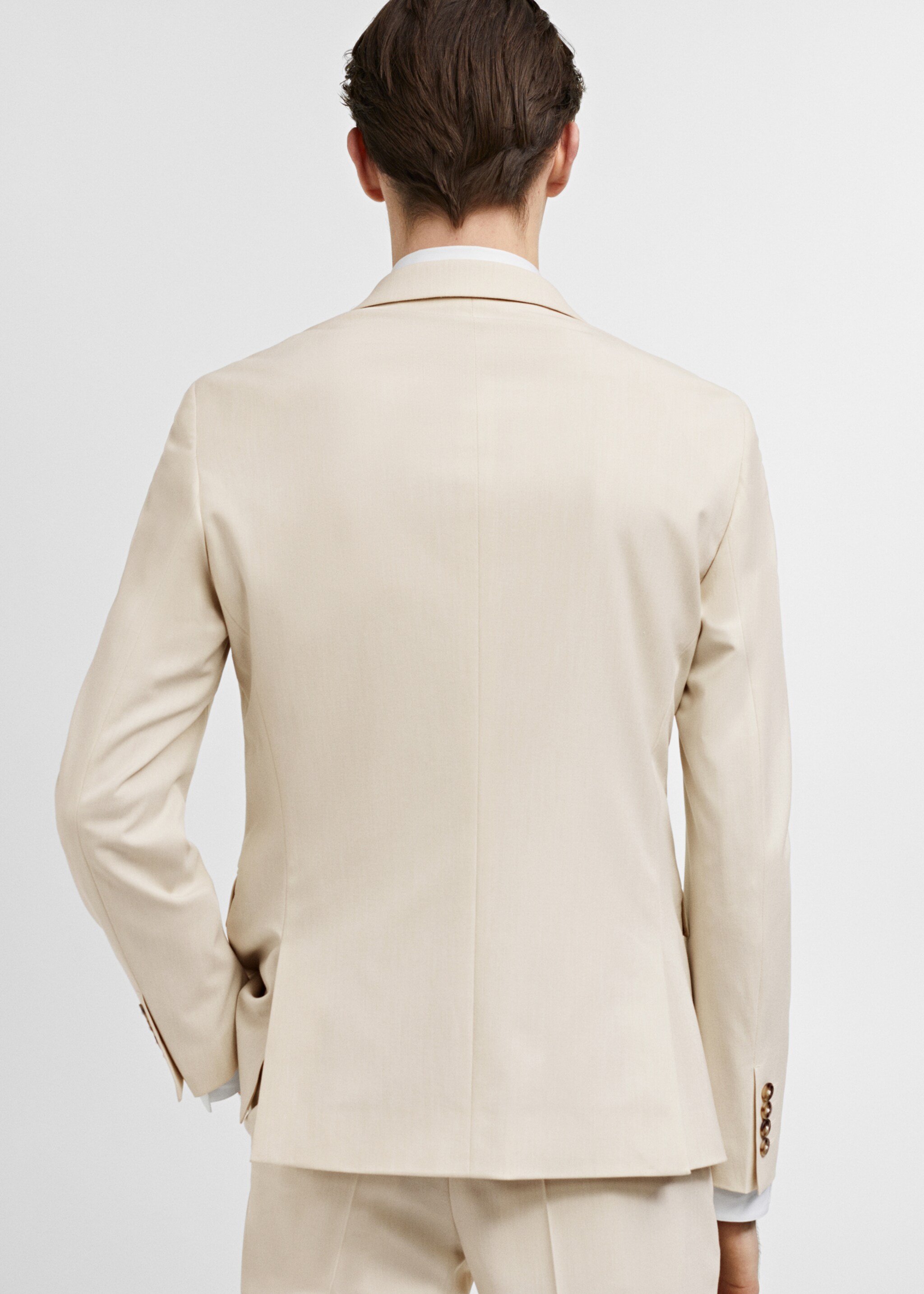 Super slim fit sako za odijelo od rastezljive tkanine - Stražnji dio artikla