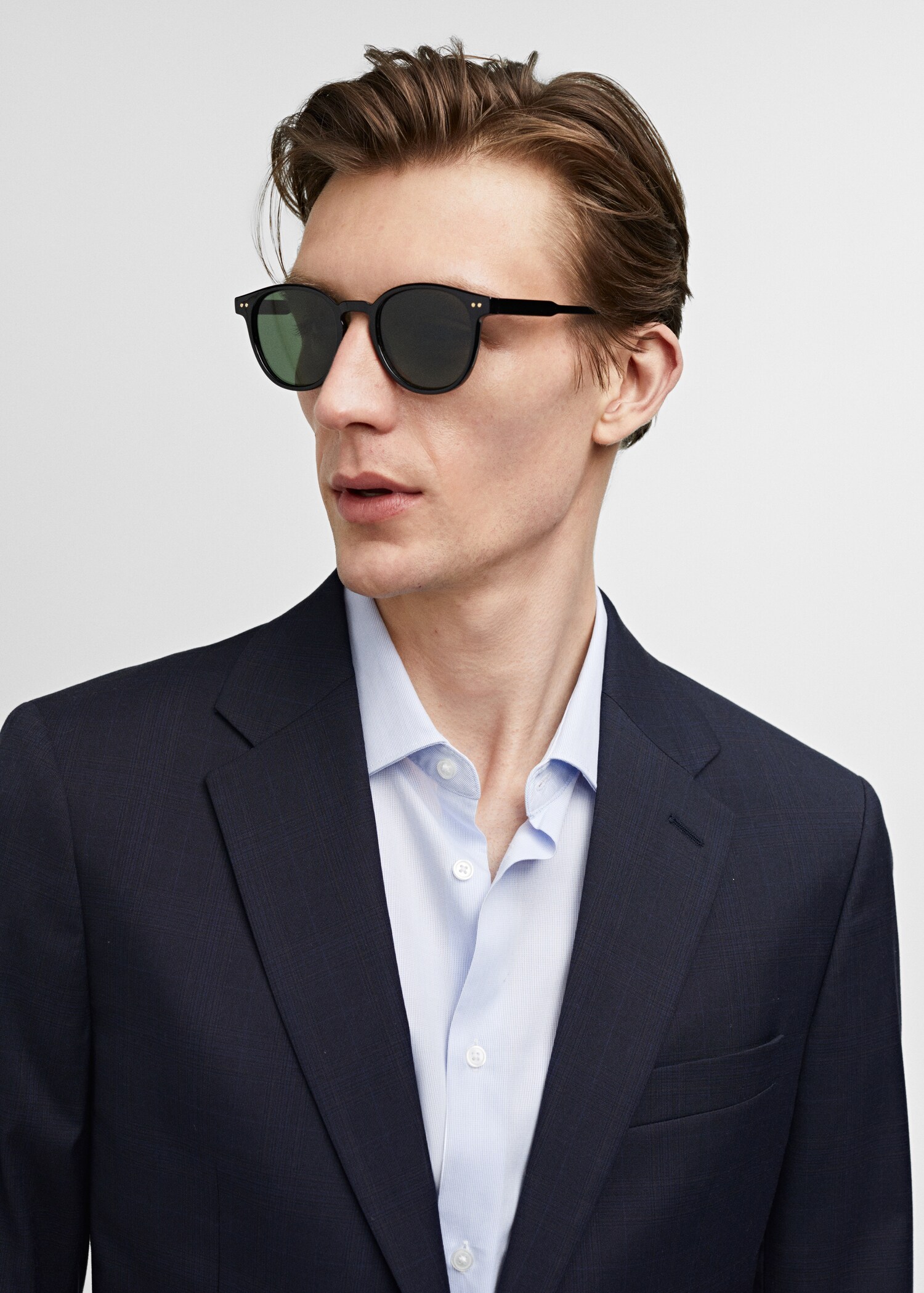 Stretch-fabric slim-fit suit jacket - Details of the article 1