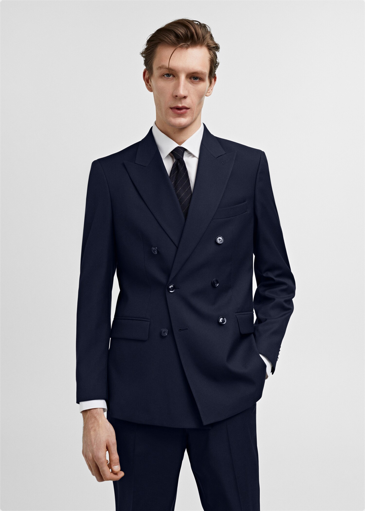 Slim fit-kavaj med omlott - Bild av mittparti