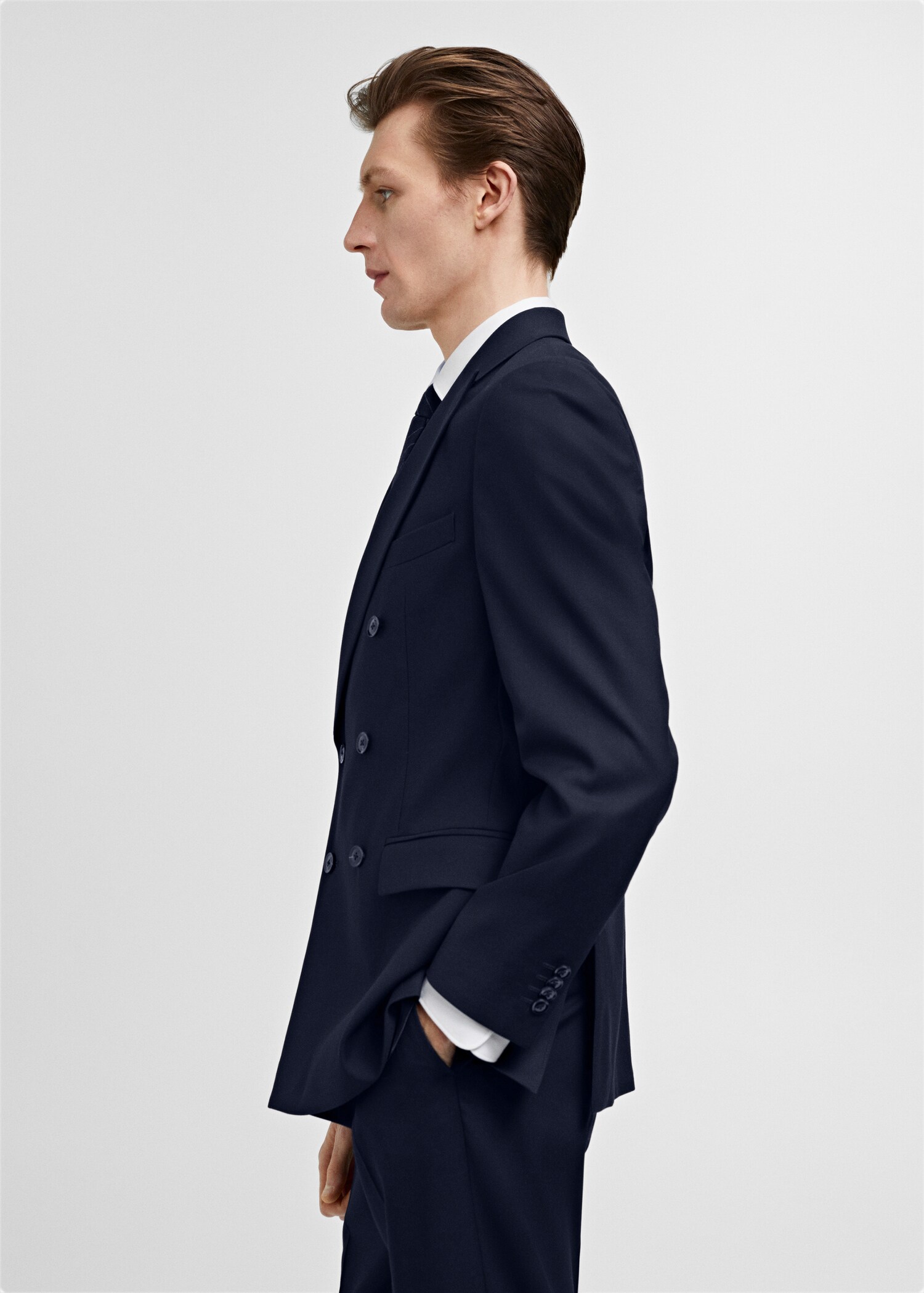 Slim fit-kavaj med omlott - Detaljer om artikeln 2