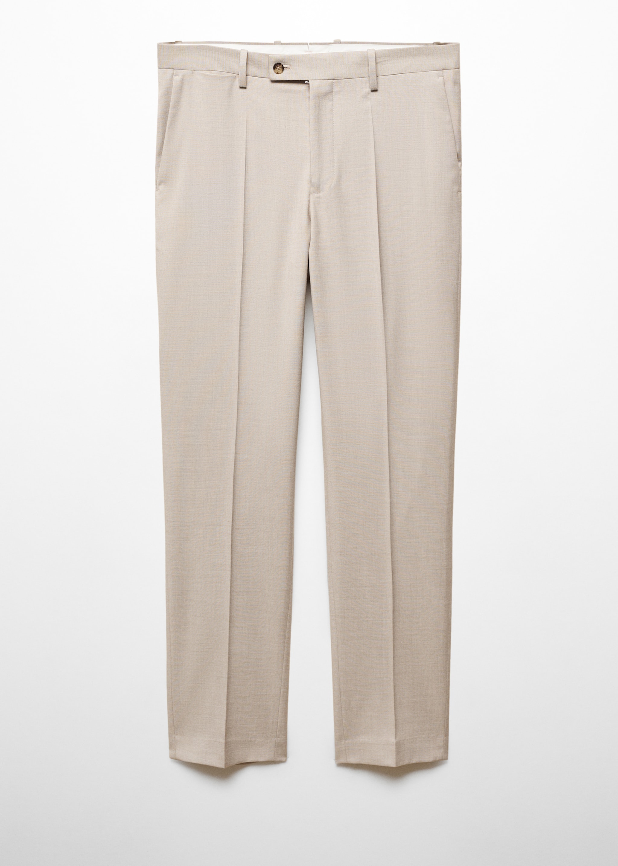 Calças de fato slim fit de tecido comfort stretch - Artigo sem modelo