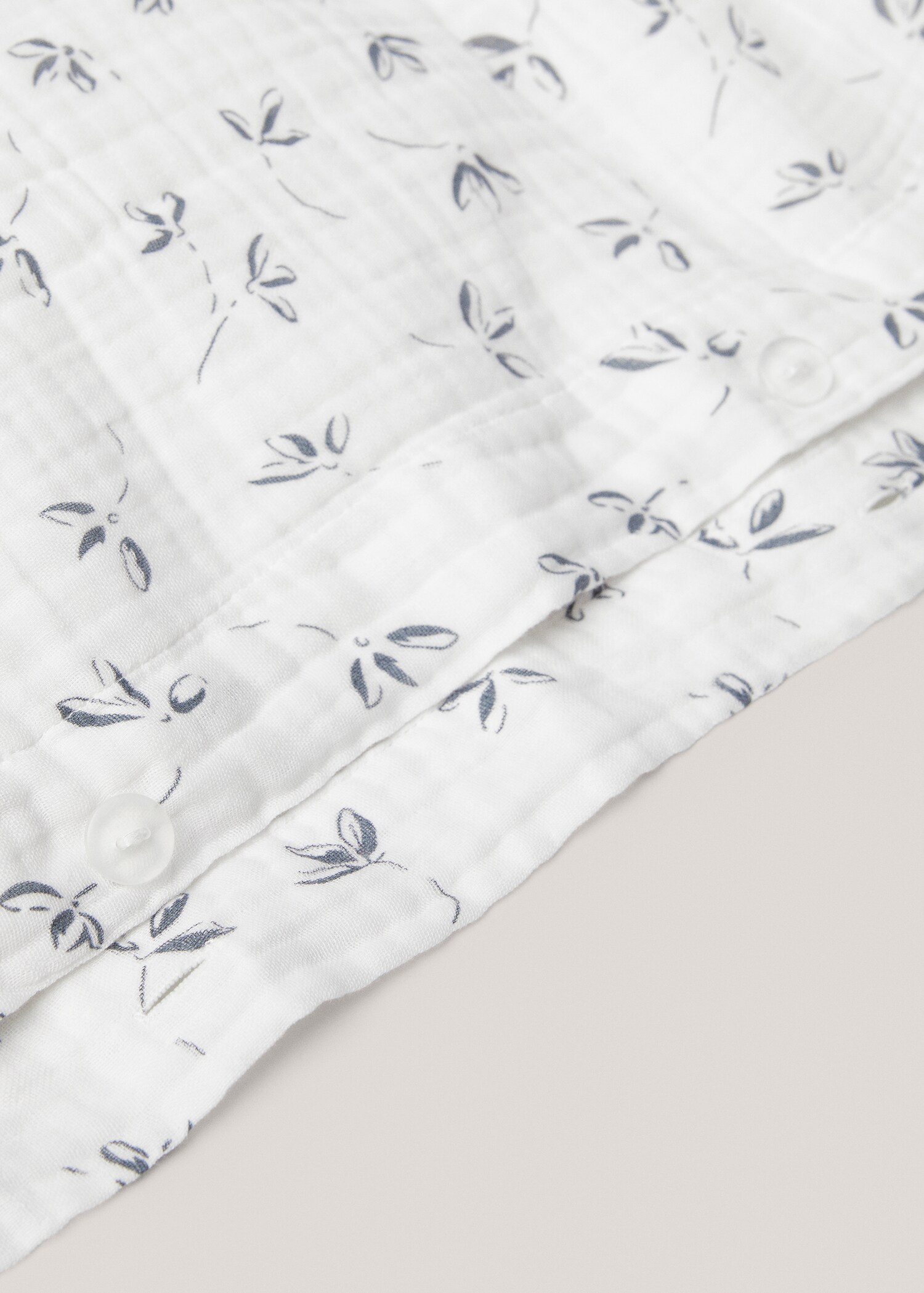 Floral-print chiffon duvet cover for queen bed - Details of the article 2