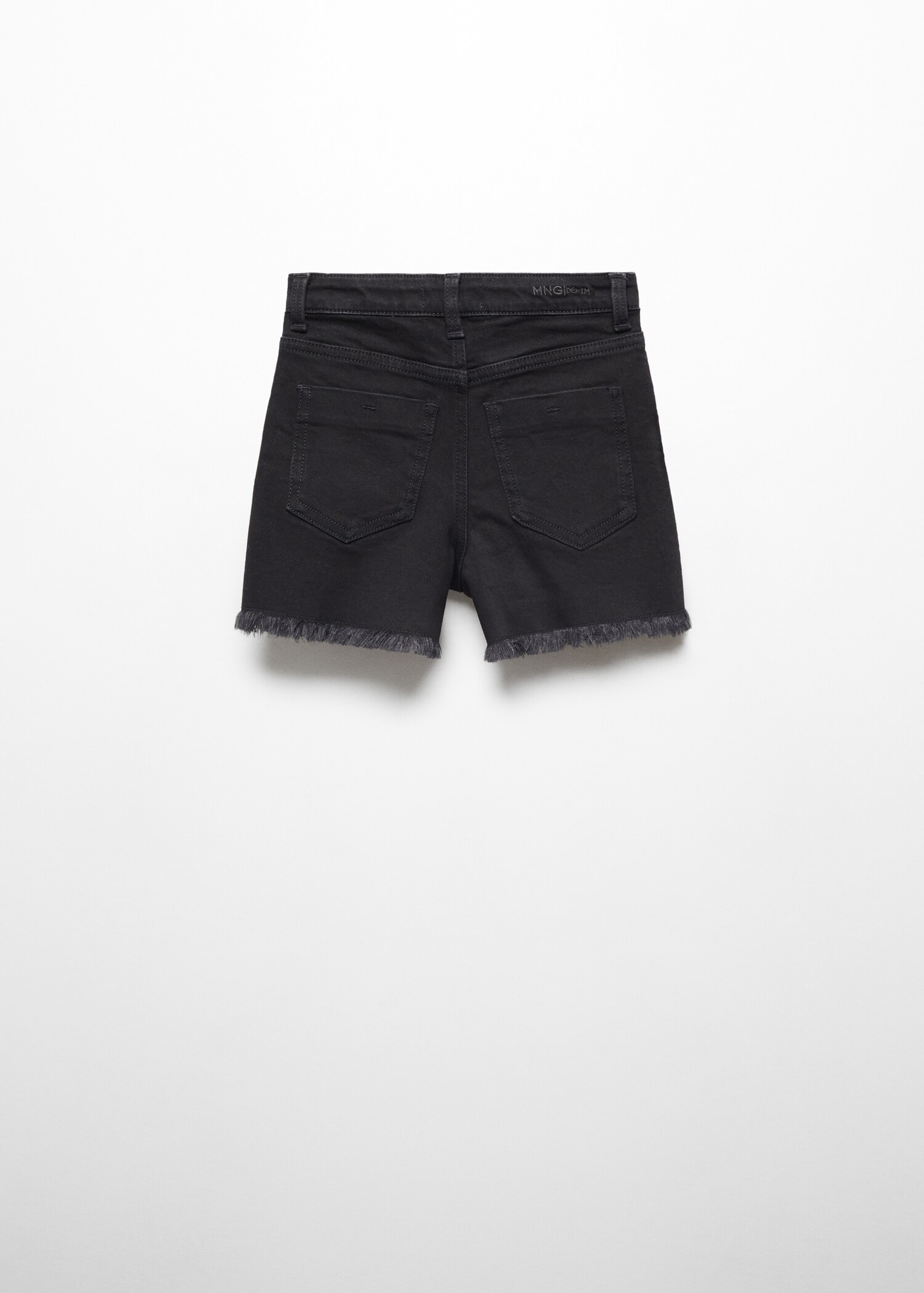 Denim shorts with buttons - Reverse of the article