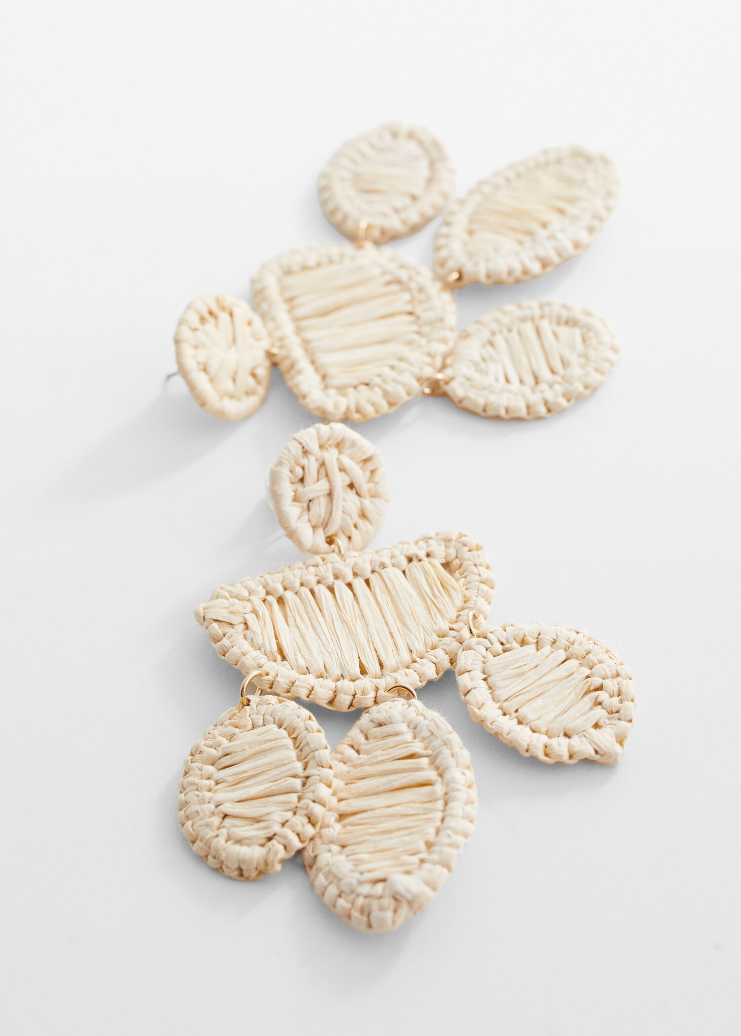 Lange raffia oorbellen - Detail van het artikel 1