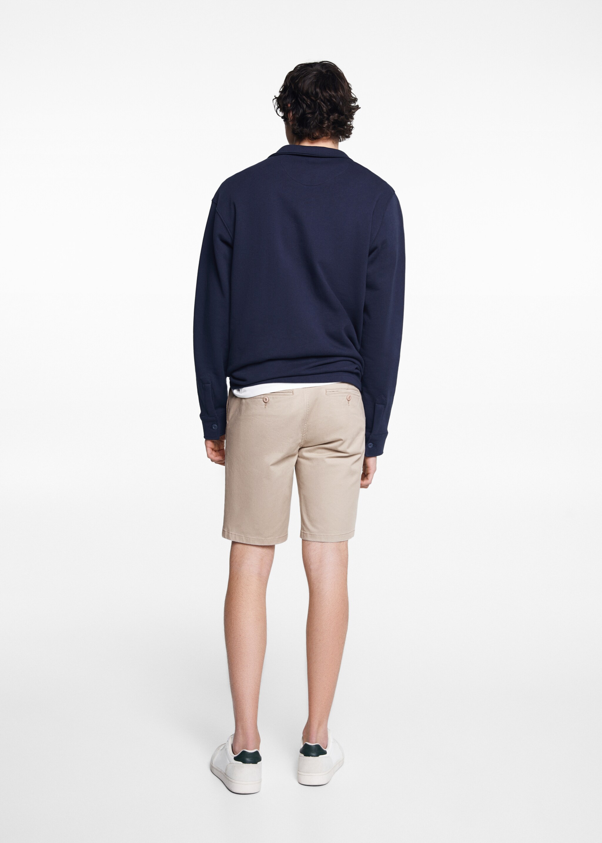 Bermuda slim-fit cotone - Retro dell'articolo, Beige. Ref: 67016019-00.