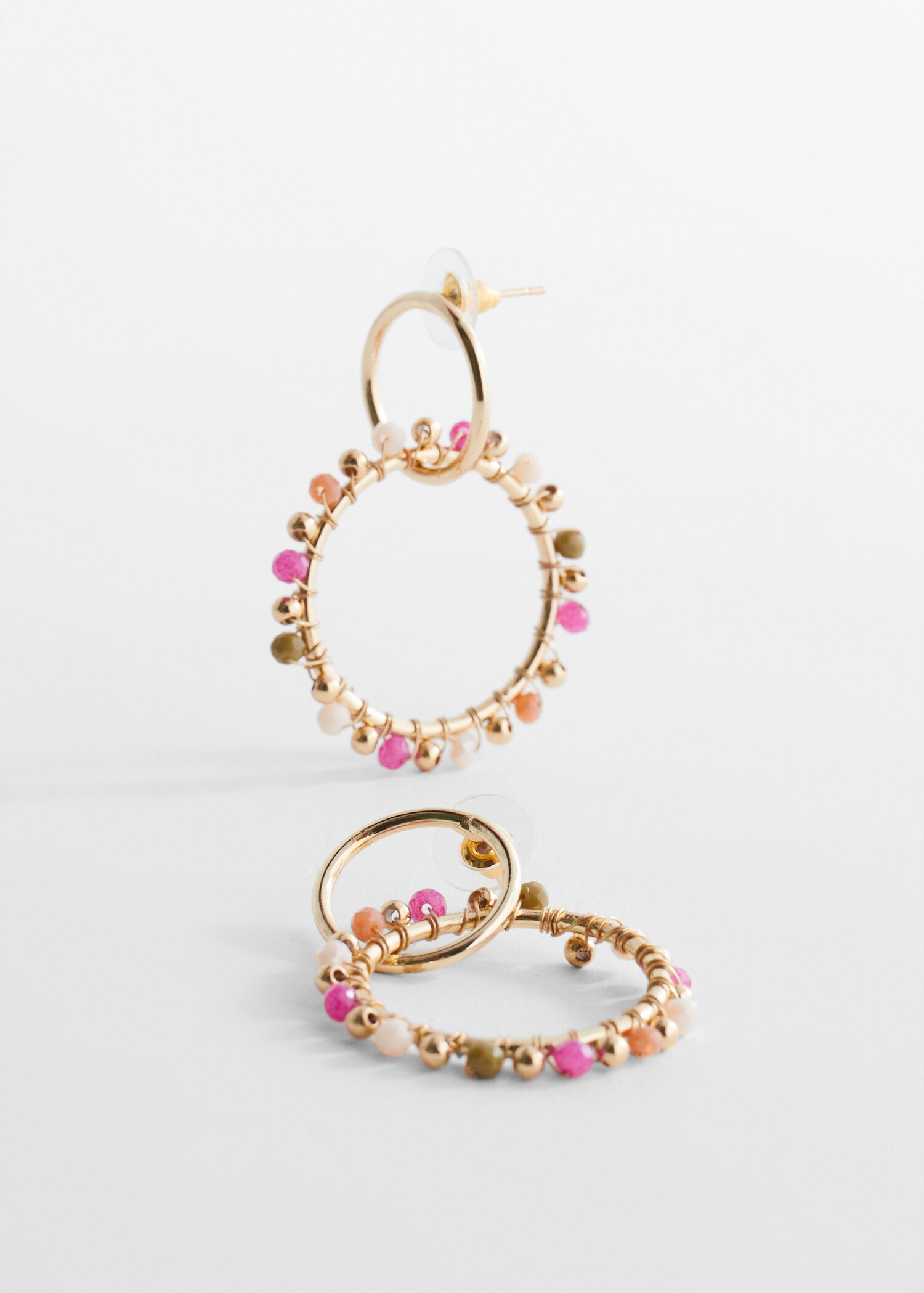 Crystal beads earrings - Medium plane