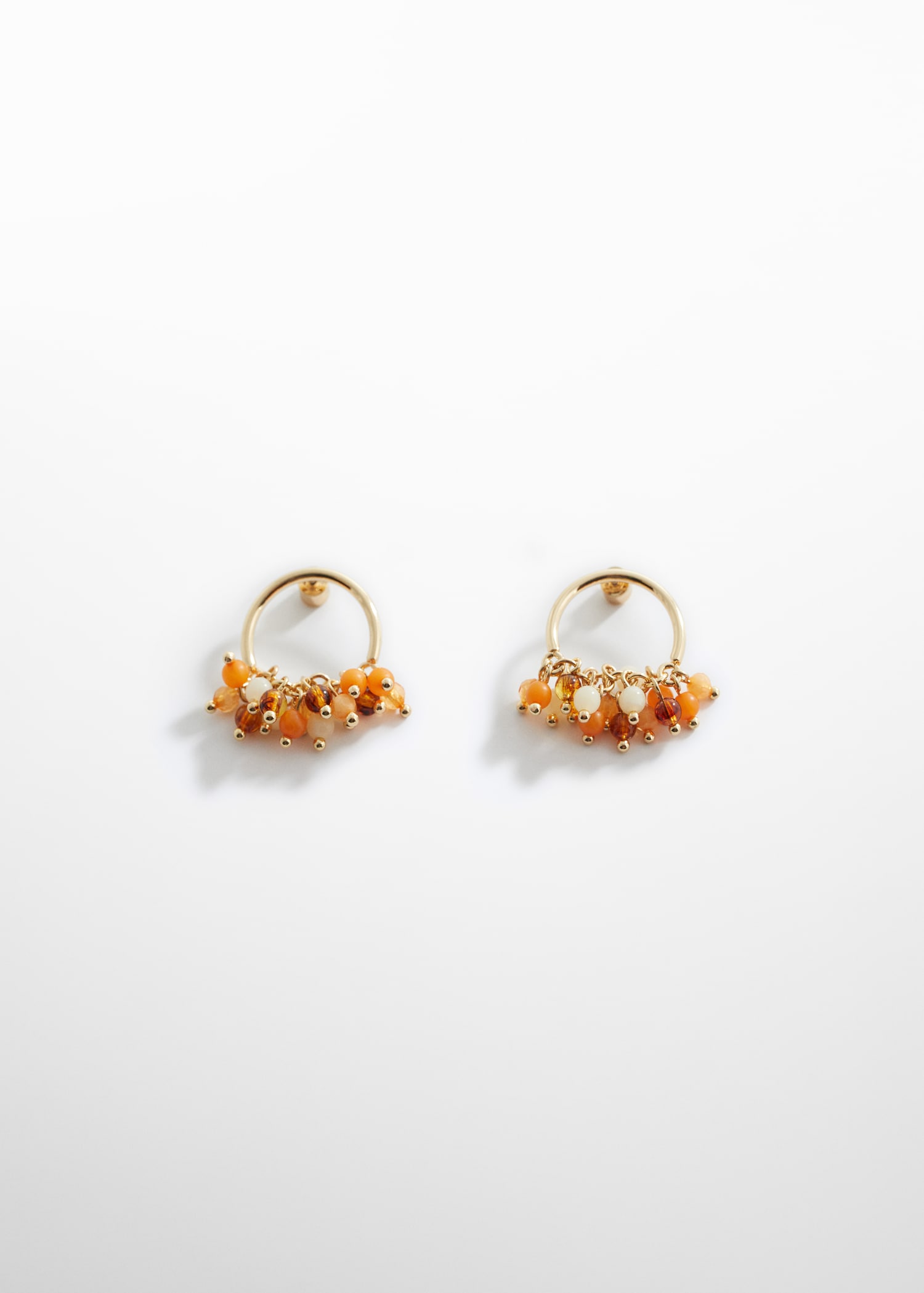 Beaded Decorative Drop Hoop Earrings Beaded Decorative Drop Hoop Earrings