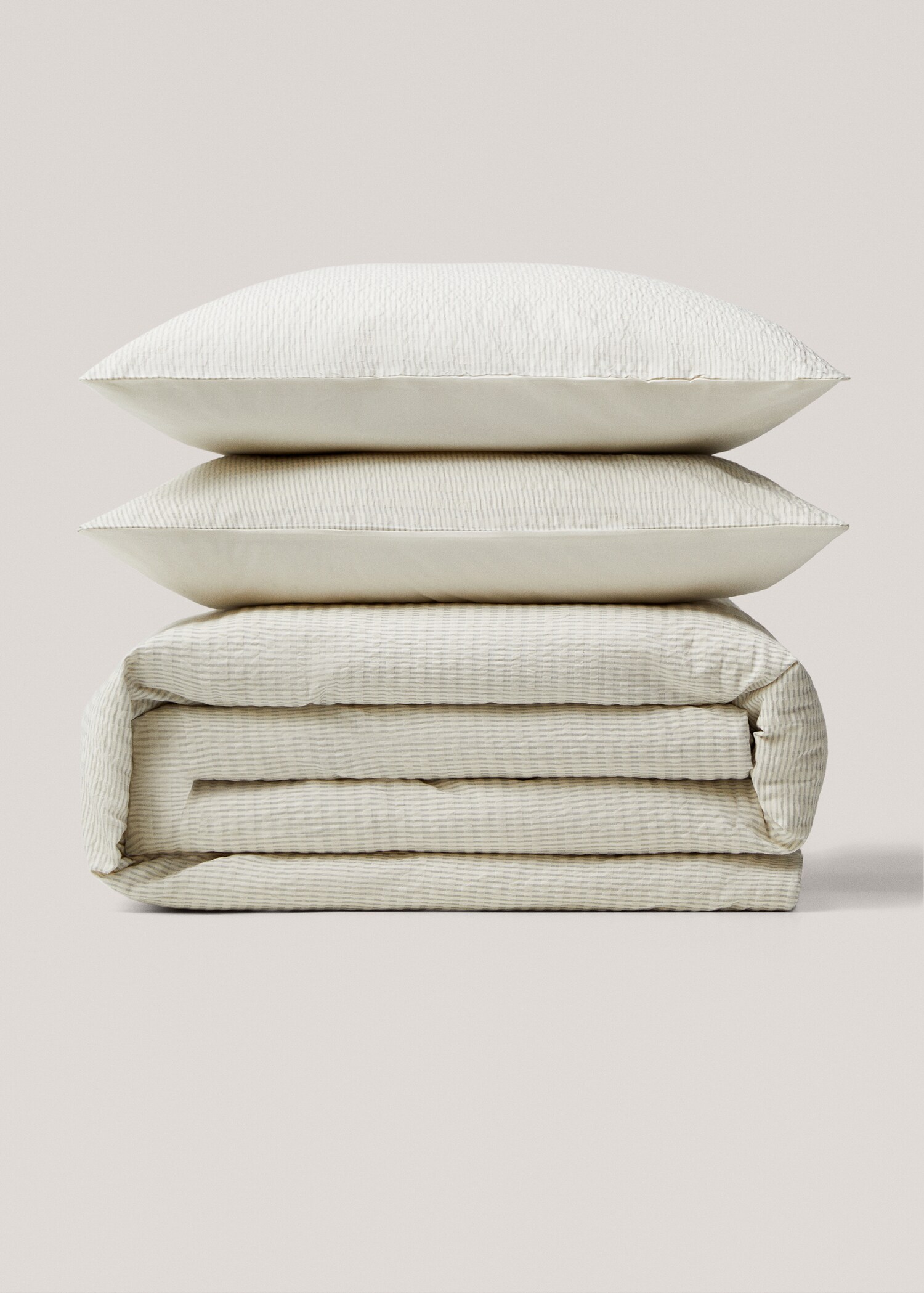 Capa de edredão de anarruga com risca tecida (cama 180 cm) - Artigo sem modelo