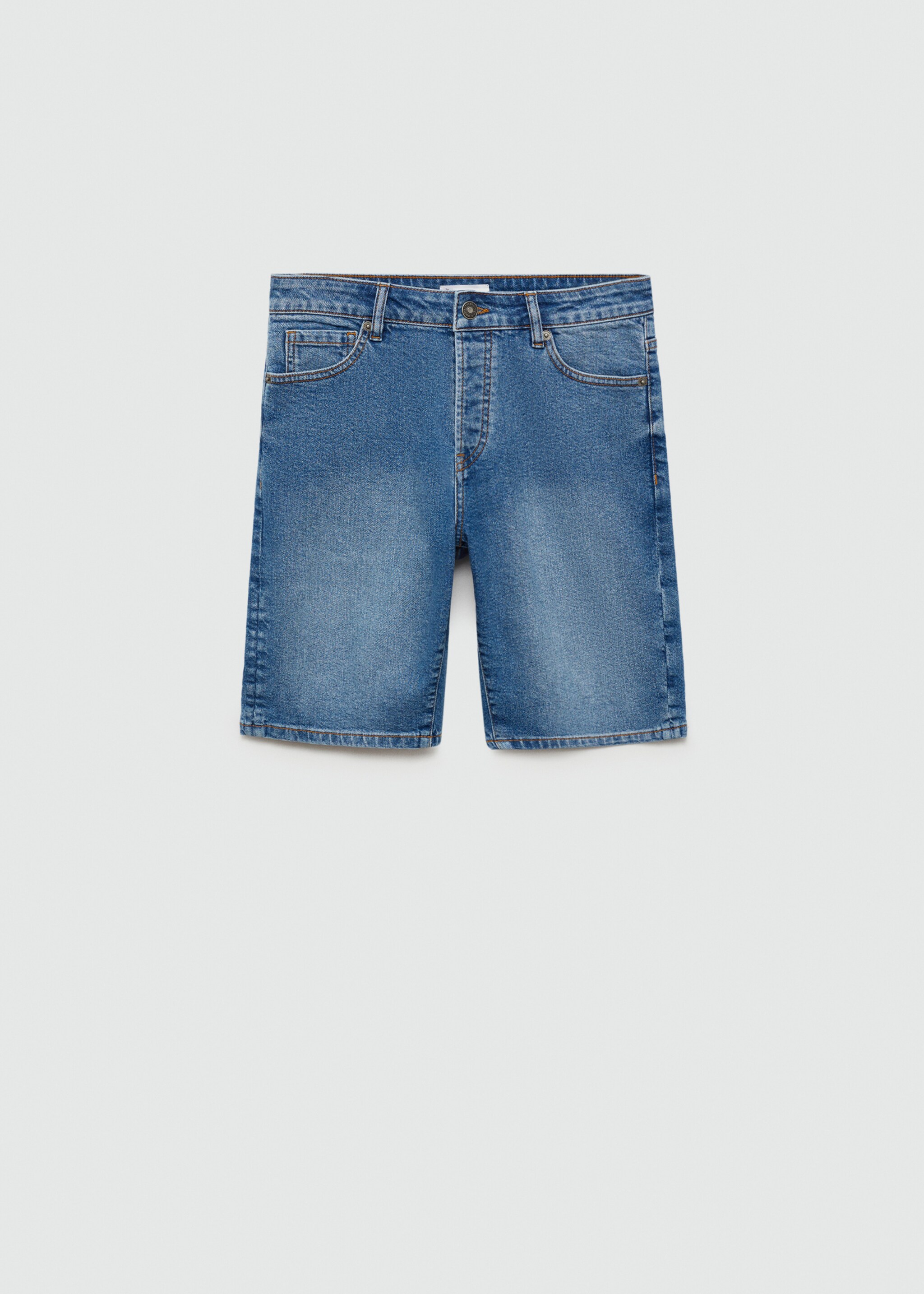 Bermuda jeans cotone - Articolo senza modello, Blu medio. Ref: 67016045-00.