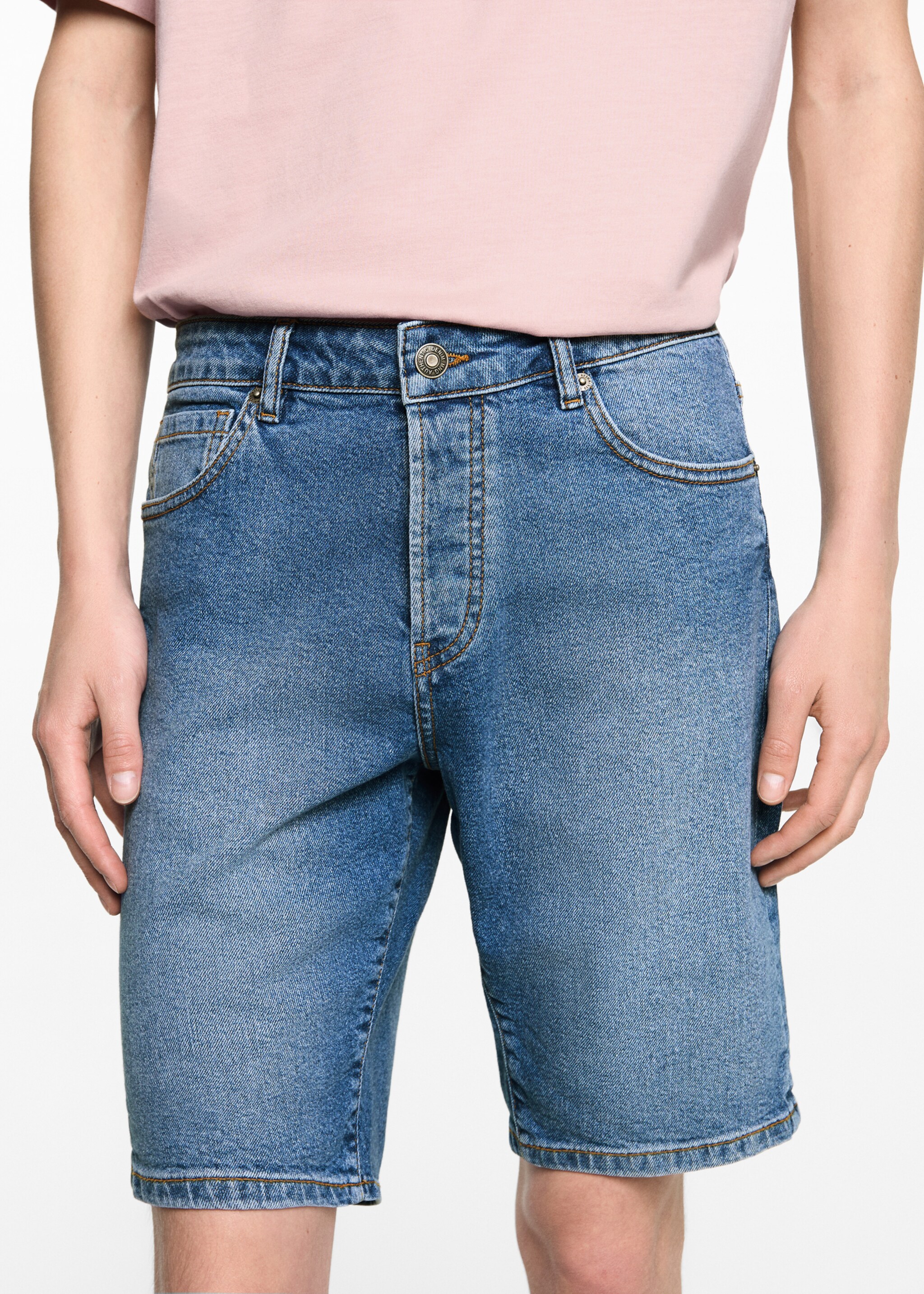 Bermuda jeans cotone - Dettaglio dell'articolo 6, Blu medio. Ref: 67016045-00.