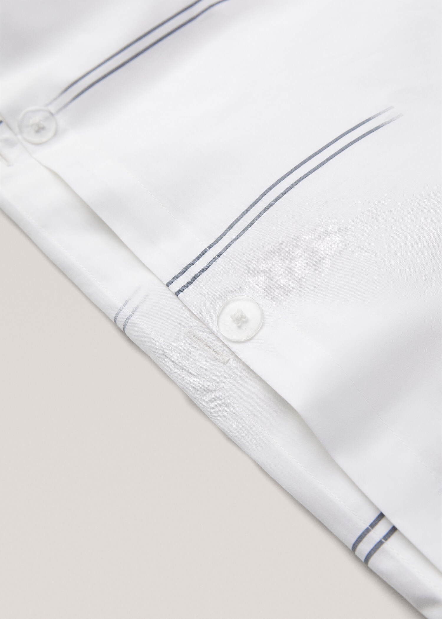 Capa de edredão de algodão às riscas (cama 150/160 cm) - Pormenor do artigo 2