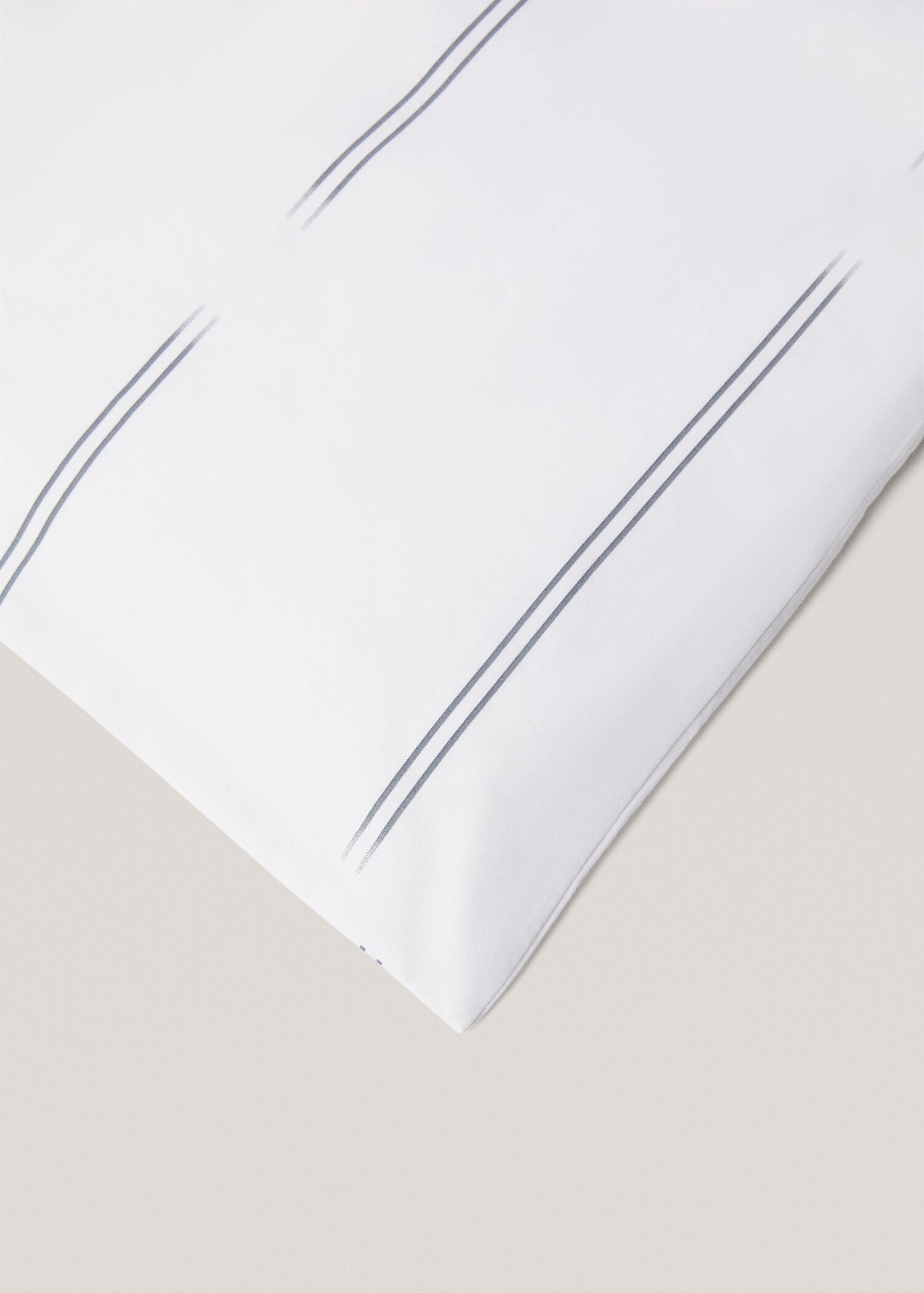 Capa de edredão de algodão às riscas (cama 150/160 cm) - Pormenor do artigo 3