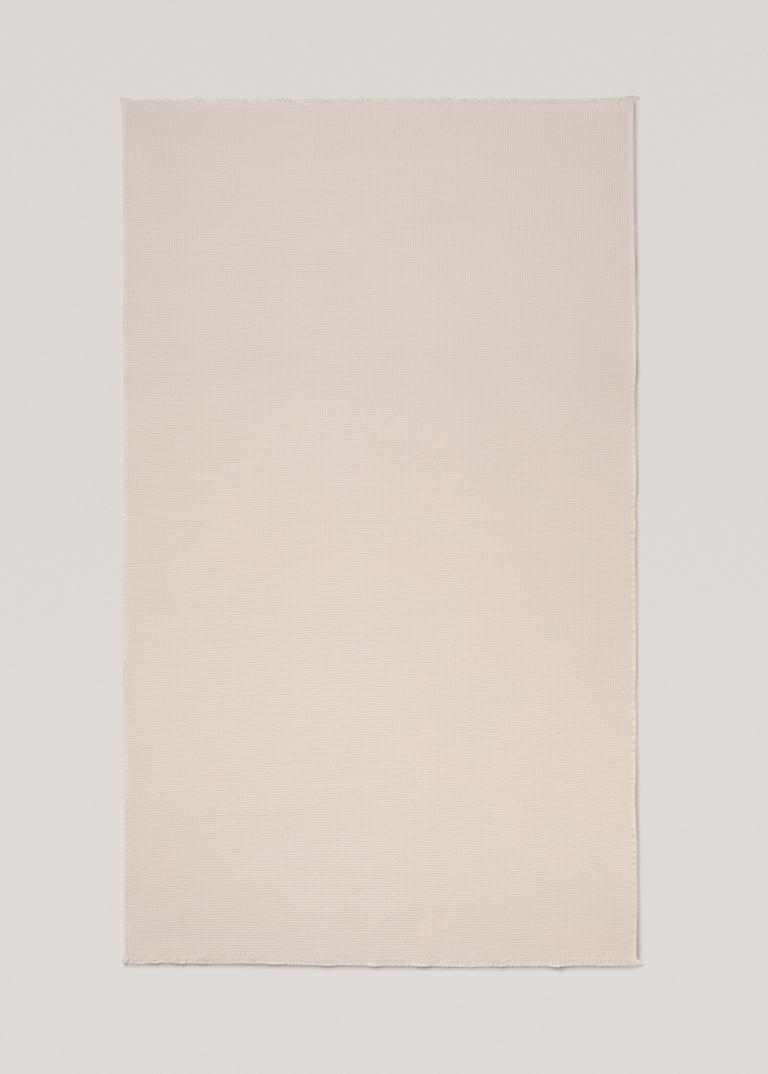 Asciugamano bagno cotone waffle frange 90x150 cm - Articolo senza modello