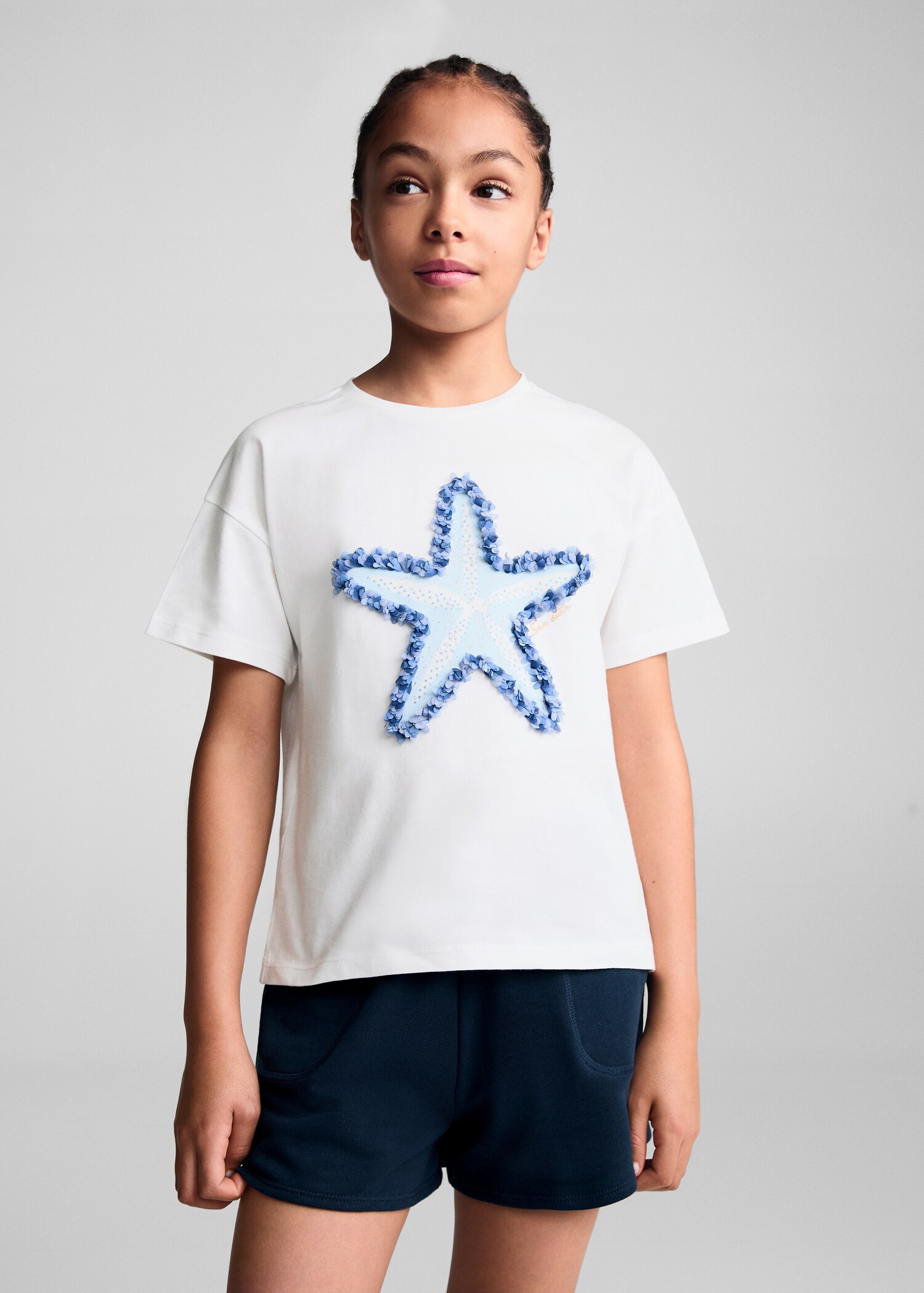 T-Shirt mit Sternmotiv - Mittlere Ansicht