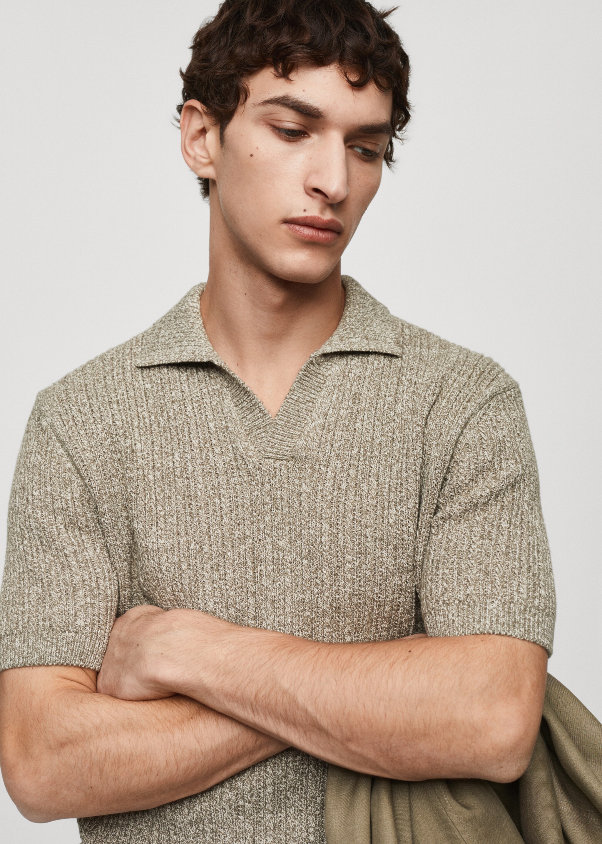 Polo maille coton chiné - Détail de l'article 1