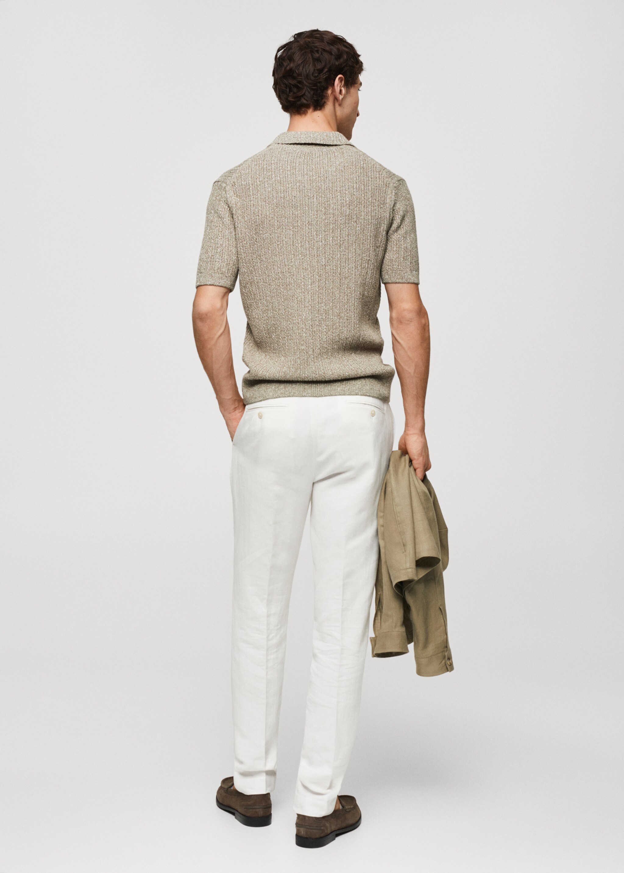 Polo maille coton chiné - Verso de l’article