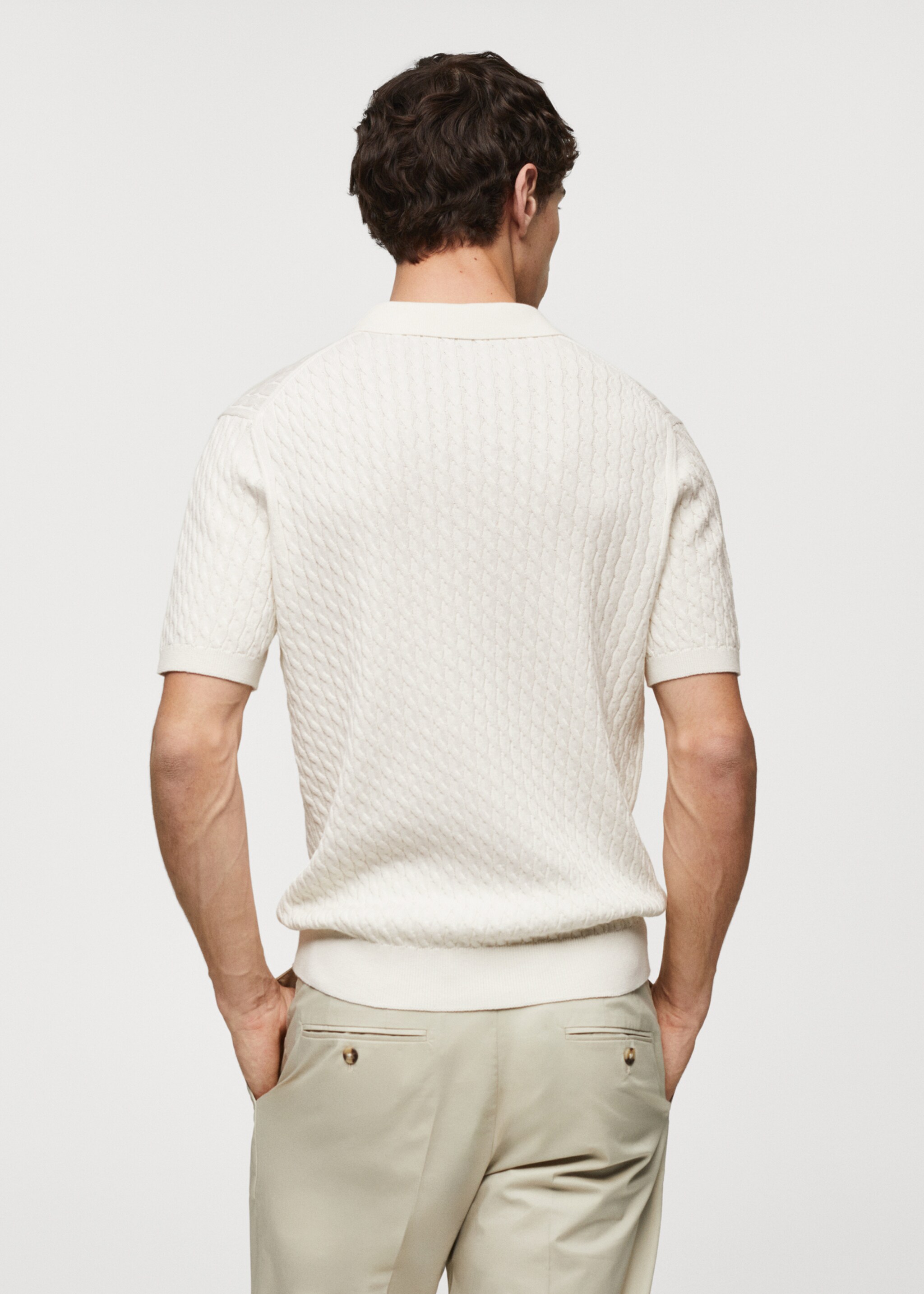 100% braided cotton polo - Reverse of the article