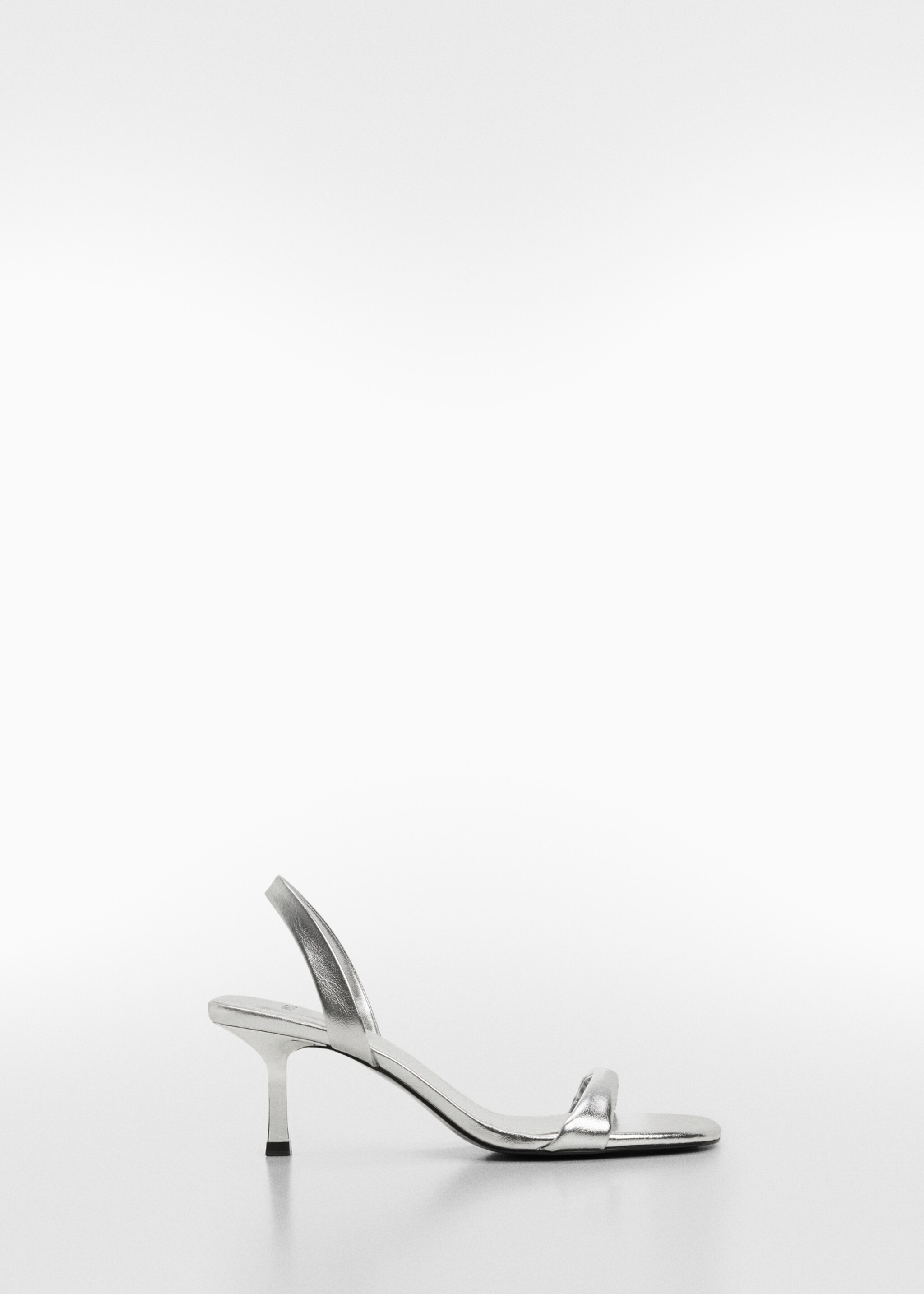 Sandales à talon ouvertes à l’arrière - Article sans modèle, Argent. Ref: 67016319-00.