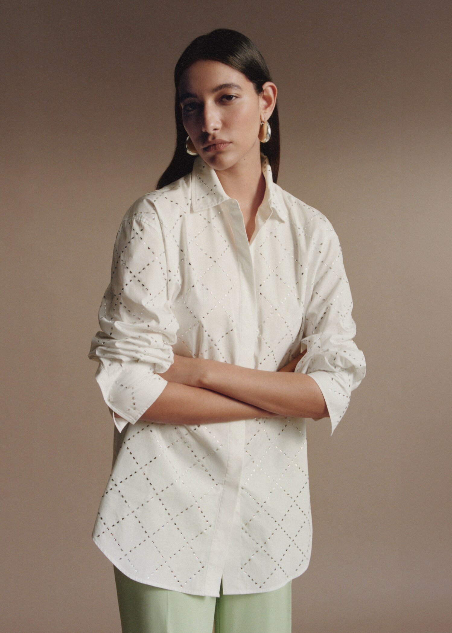 Cotton strass shirt - Details of the article 6