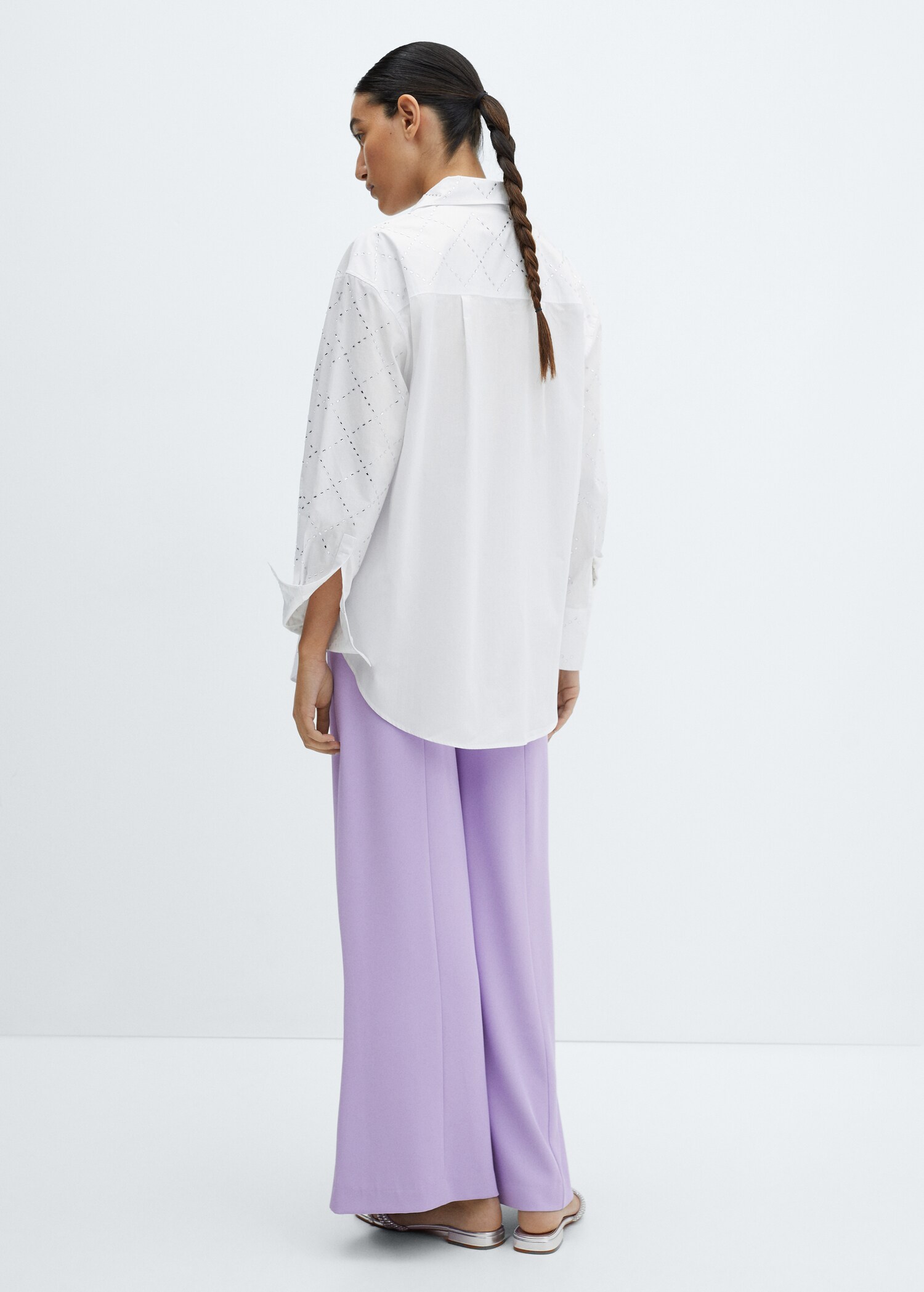 Cotton strass shirt - Reverse of the article