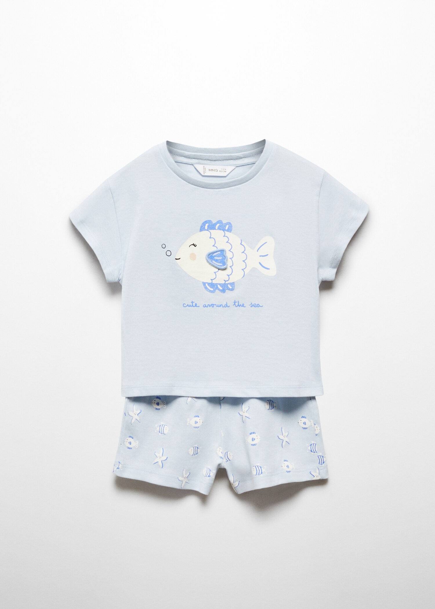 Kort pyjamas med tryck - Artikel utan modell