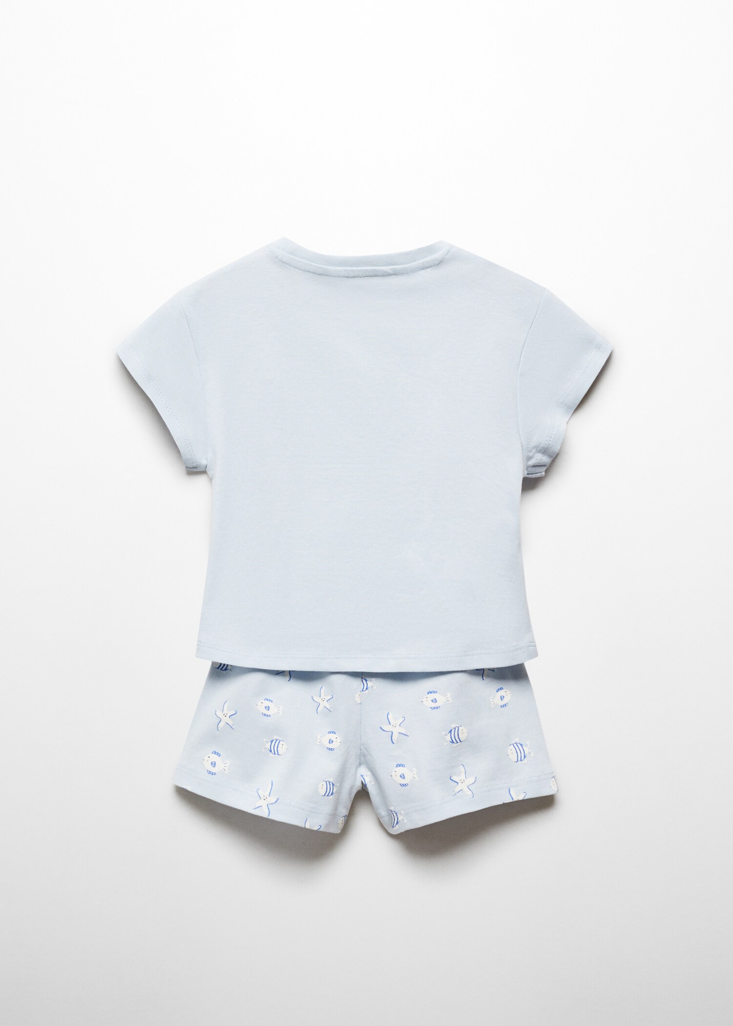 Kort pyjamas med tryck - Artikelns baksida
