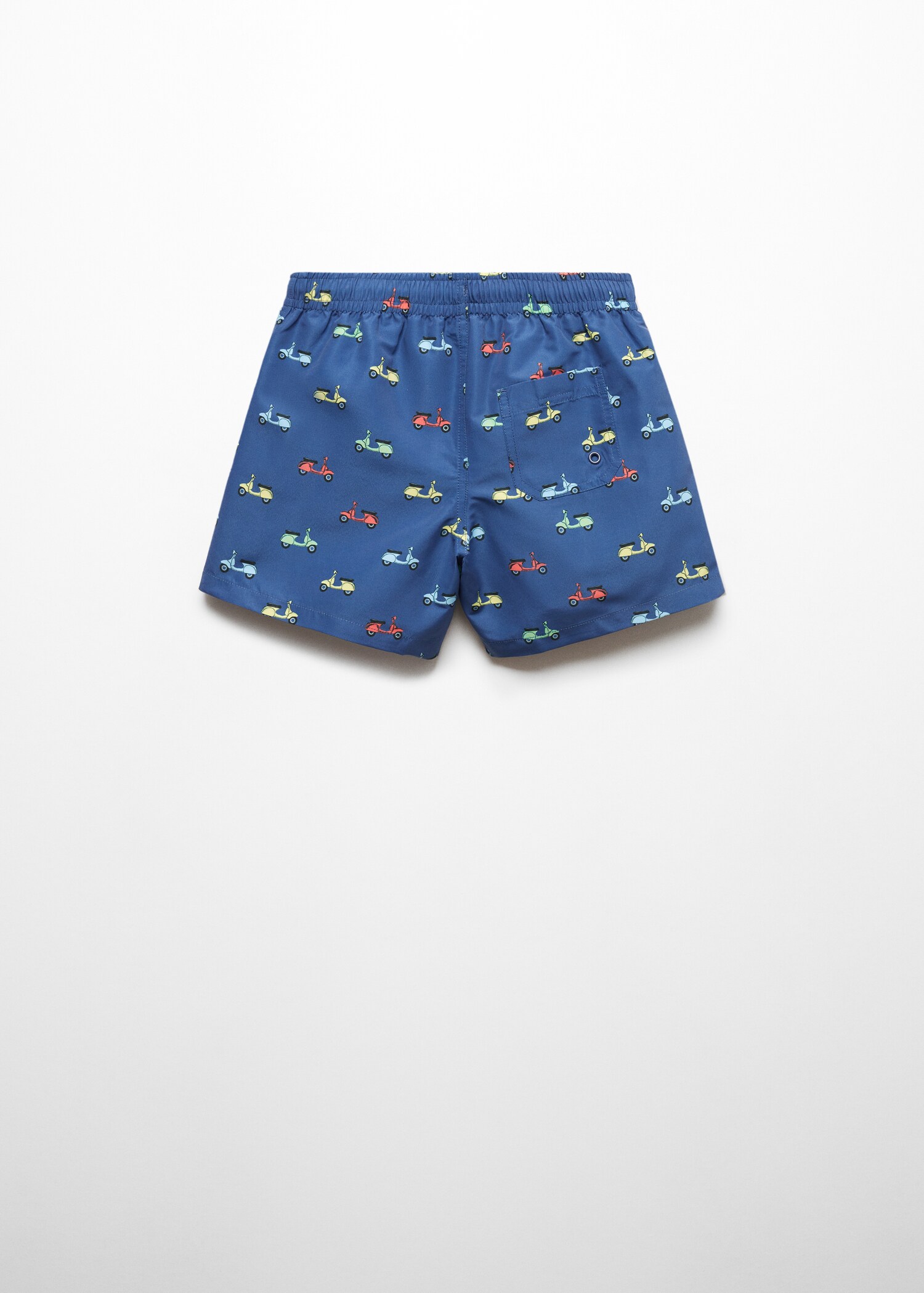 Scooter print swimming trunk - Reverse of the article