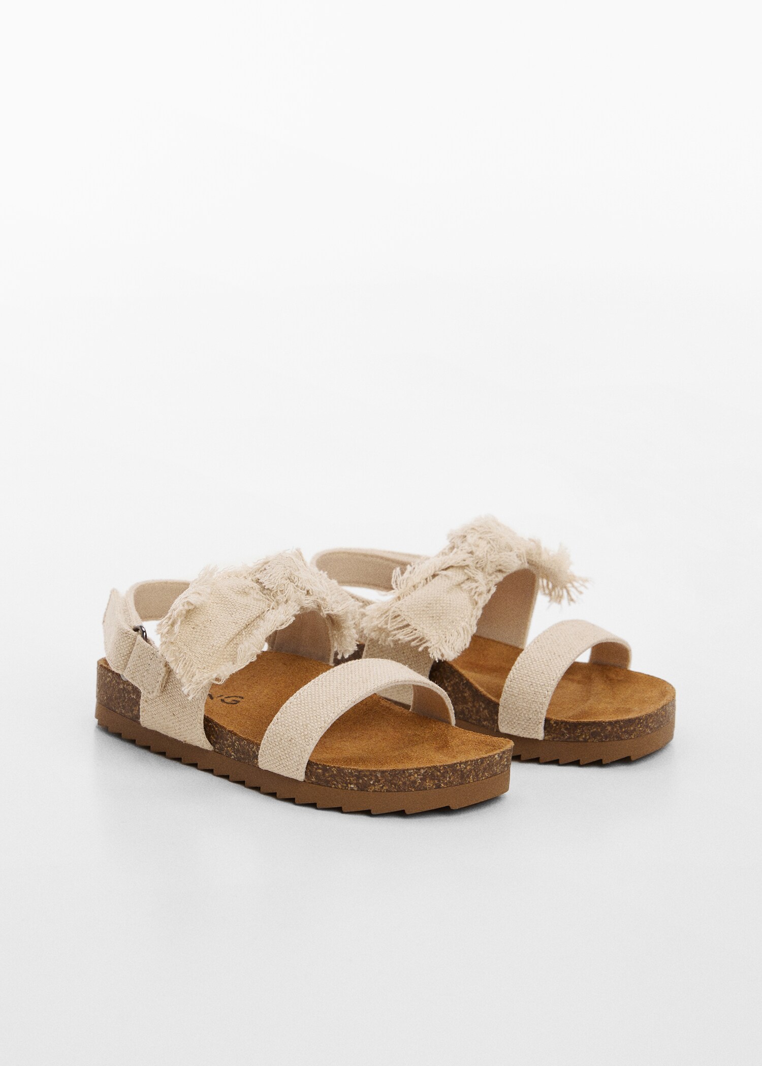 Strap sandals with bow - Medium plane