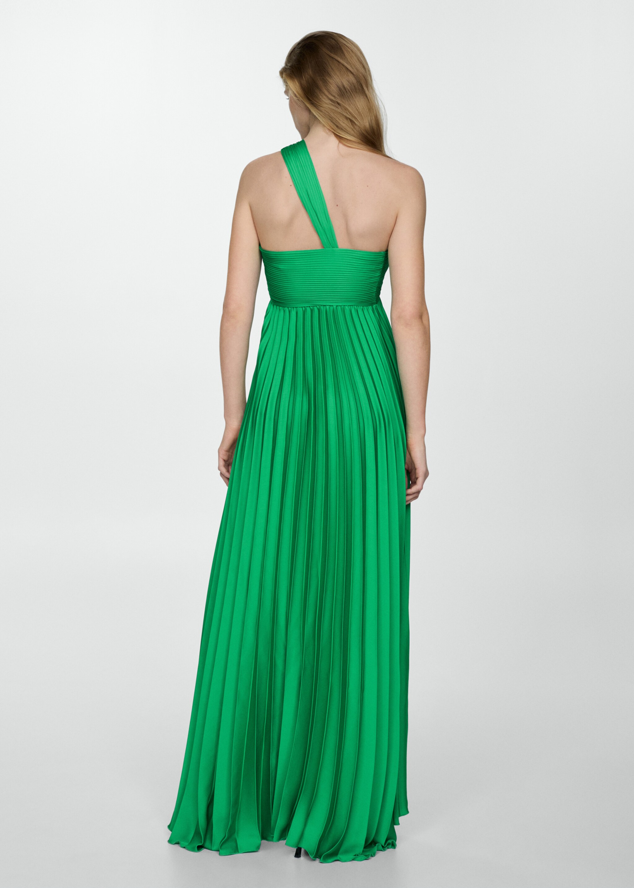 Asymmetrical pleated dress - Reverse of the article